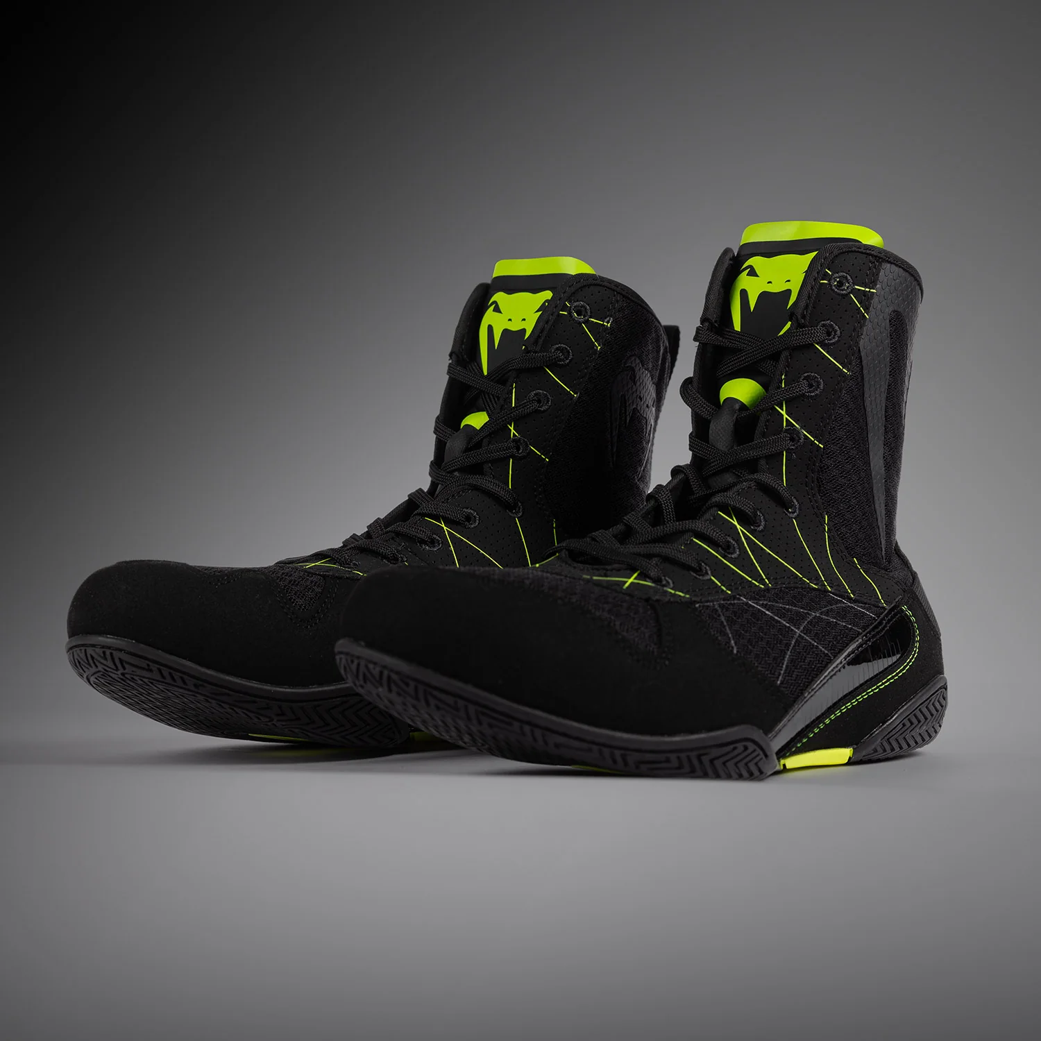 Venum Training Camp 4.0 Calzado de boxeo Elite - Negro/Verde neón