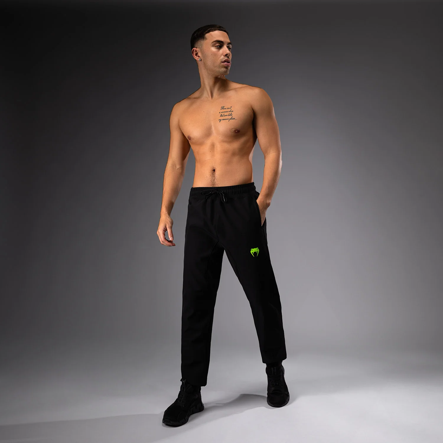 Venum Training Camp 4.0 Joggers - Negro/Verde neón - Image 2
