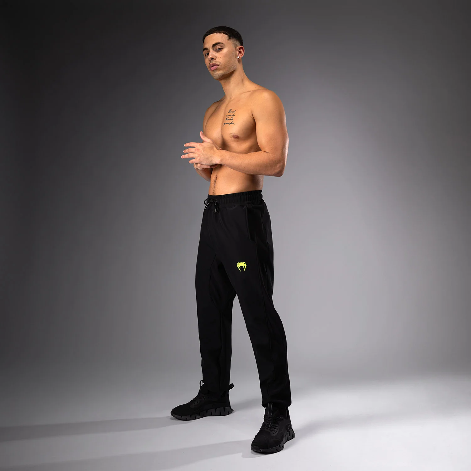 Venum Training Camp 4.0 Joggers - Negro/Verde neón - Image 3