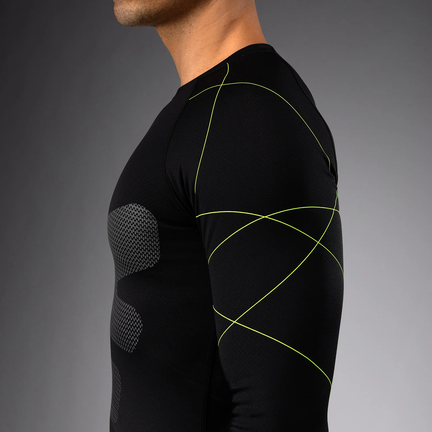 Venum Training Camp 4.0 Lycra de manga larga - Negro/Verde neón - Image 7