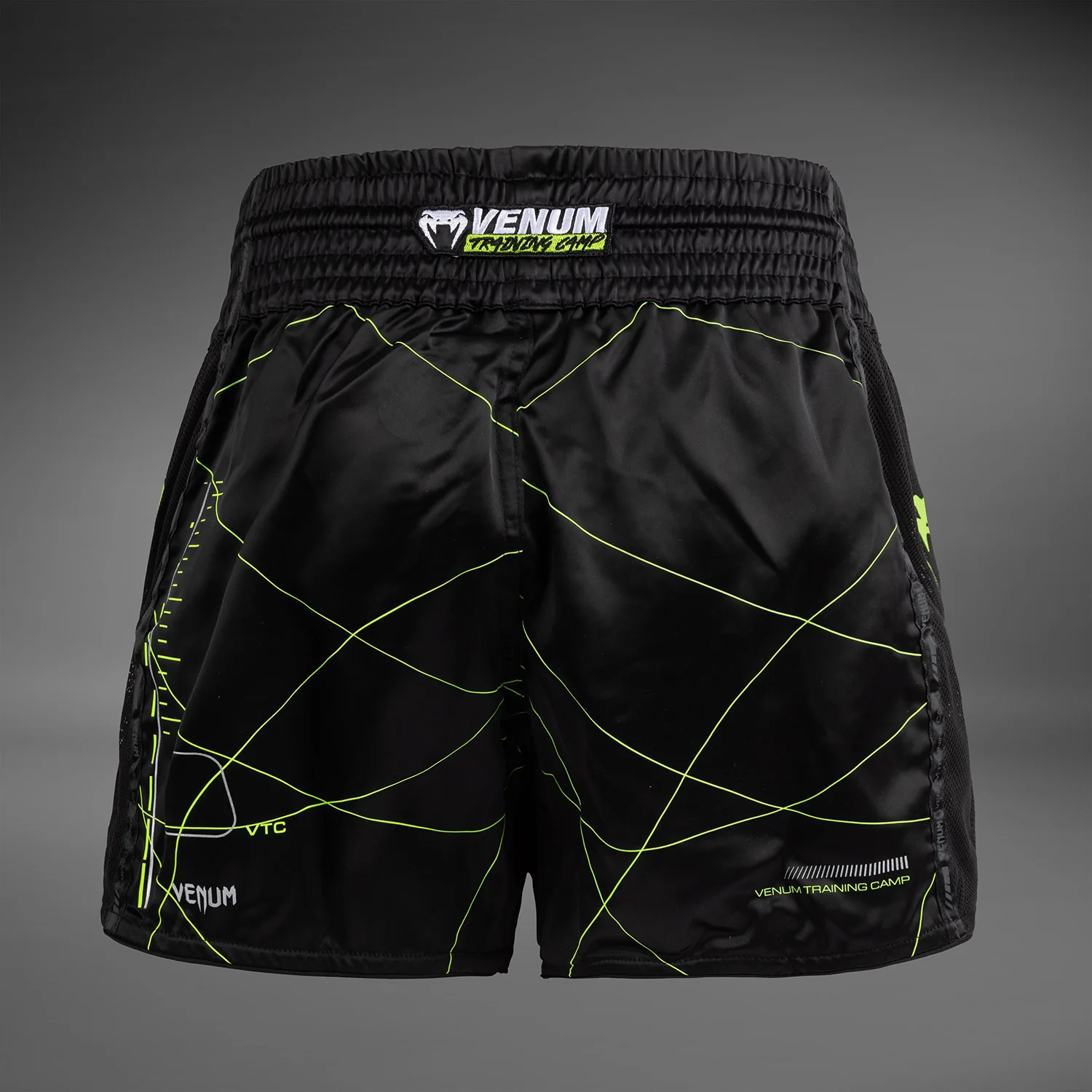 Venum Training Camp 4.0 Pantalón corto de muay thai - Negro/Verde neón - Image 3