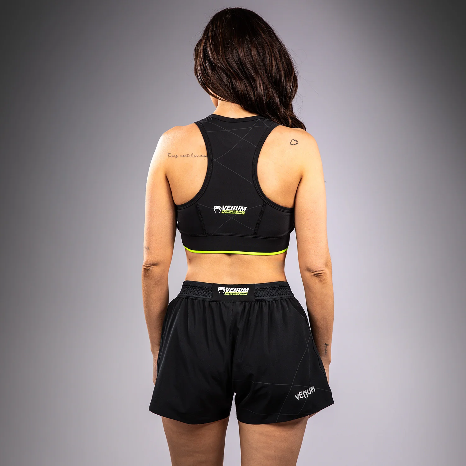 Venum Training Camp 4.0 Sujetador deportivo - Negro/Verde neón - Image 3