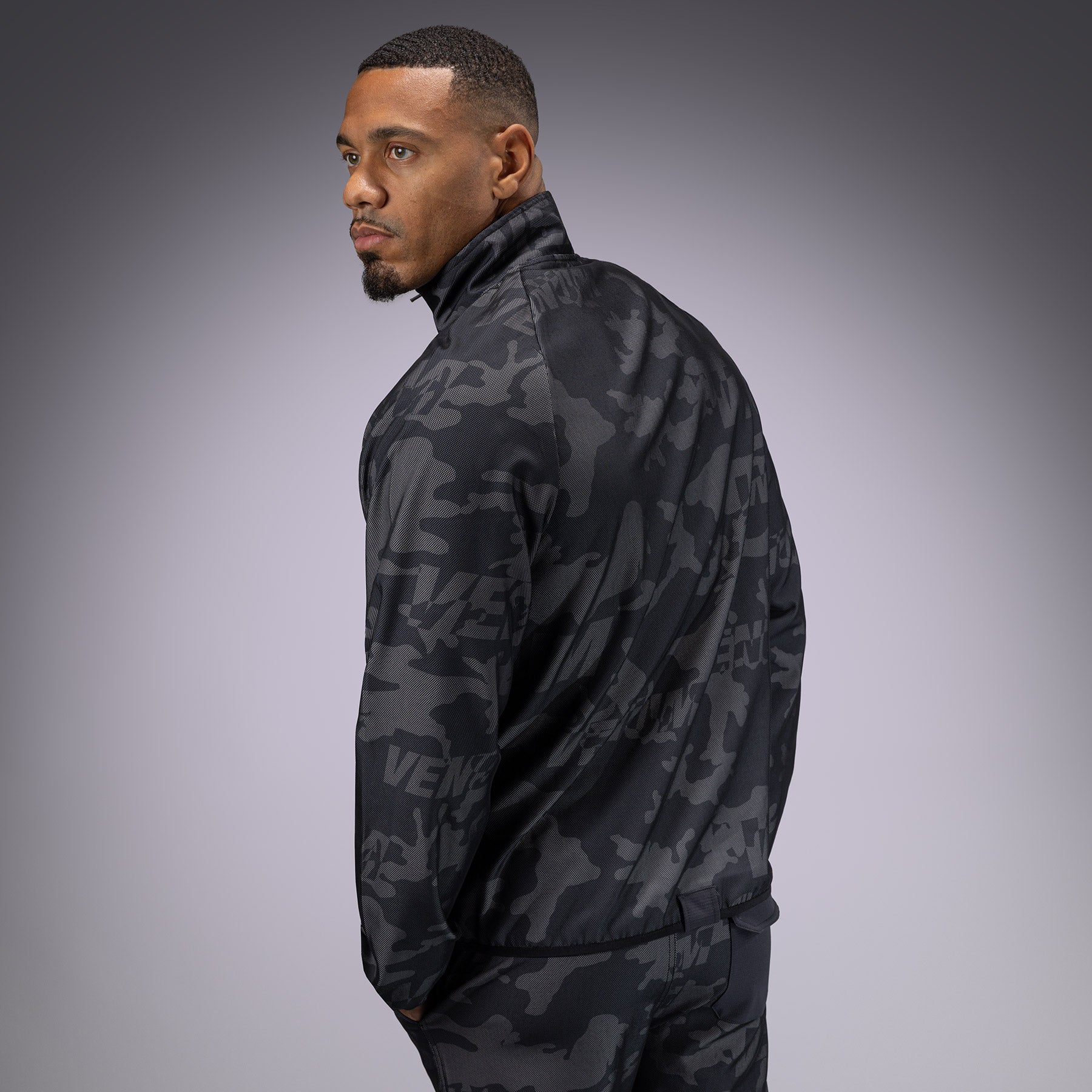 Venum Trooper Chaqueta de Chándal Cremallera Para Hombre - Negro/Carbón Oscuro - Image 5