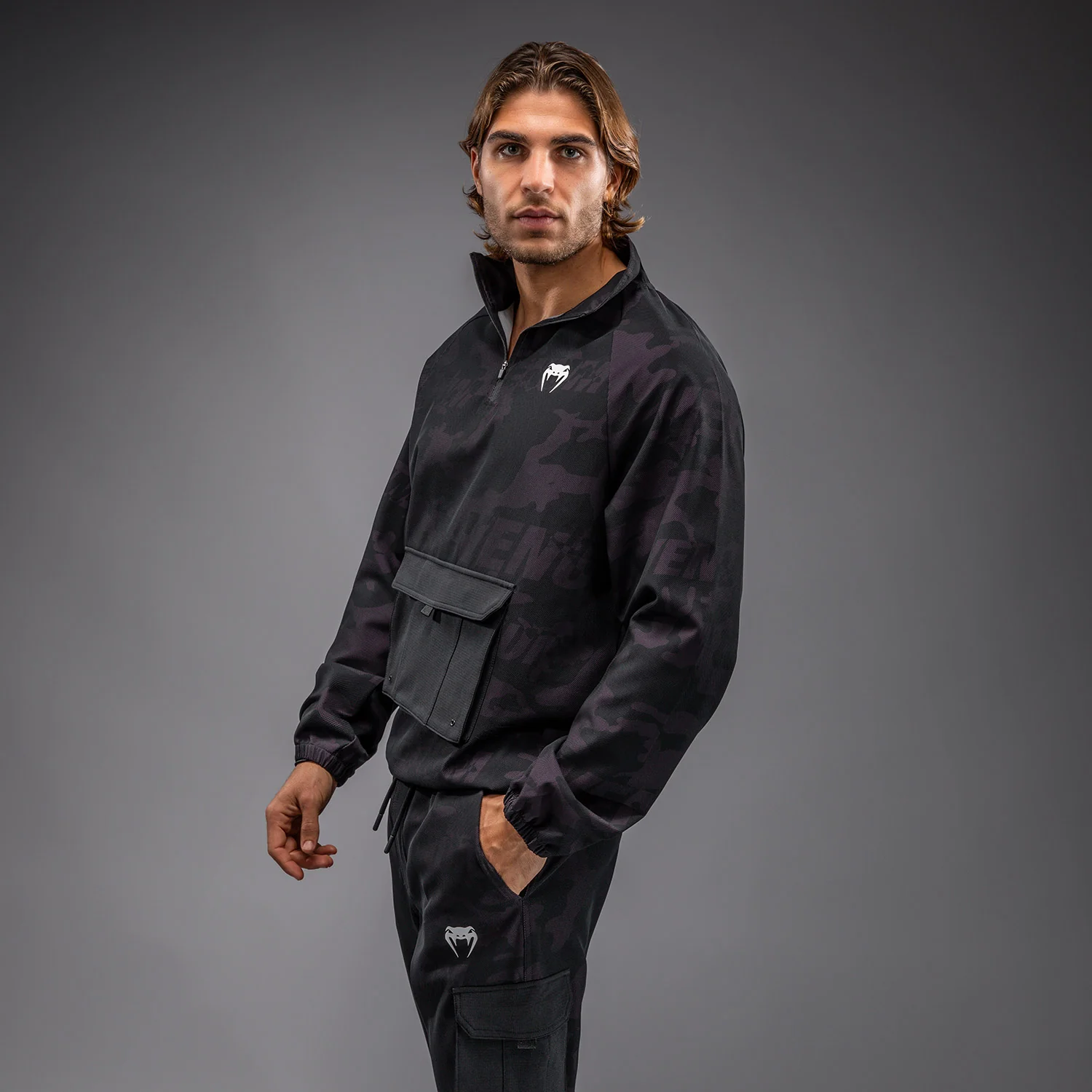 Venum Trooper Chaqueta de Chándal Para Hombre - Negro/Púrpura - Image 2
