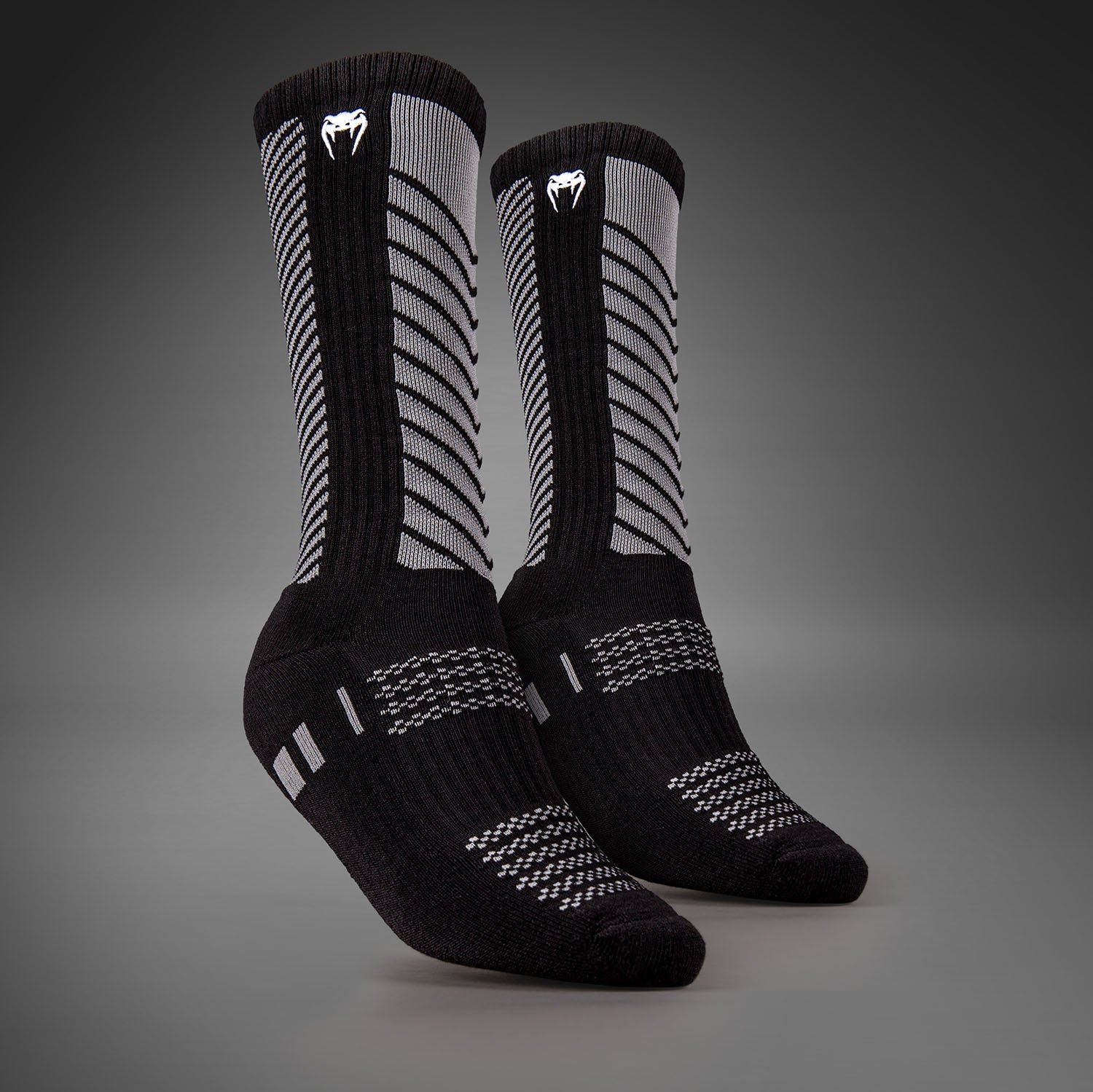 Venum Vector Calcetines Hasta la Rodilla - Negro/Gris - Image 2