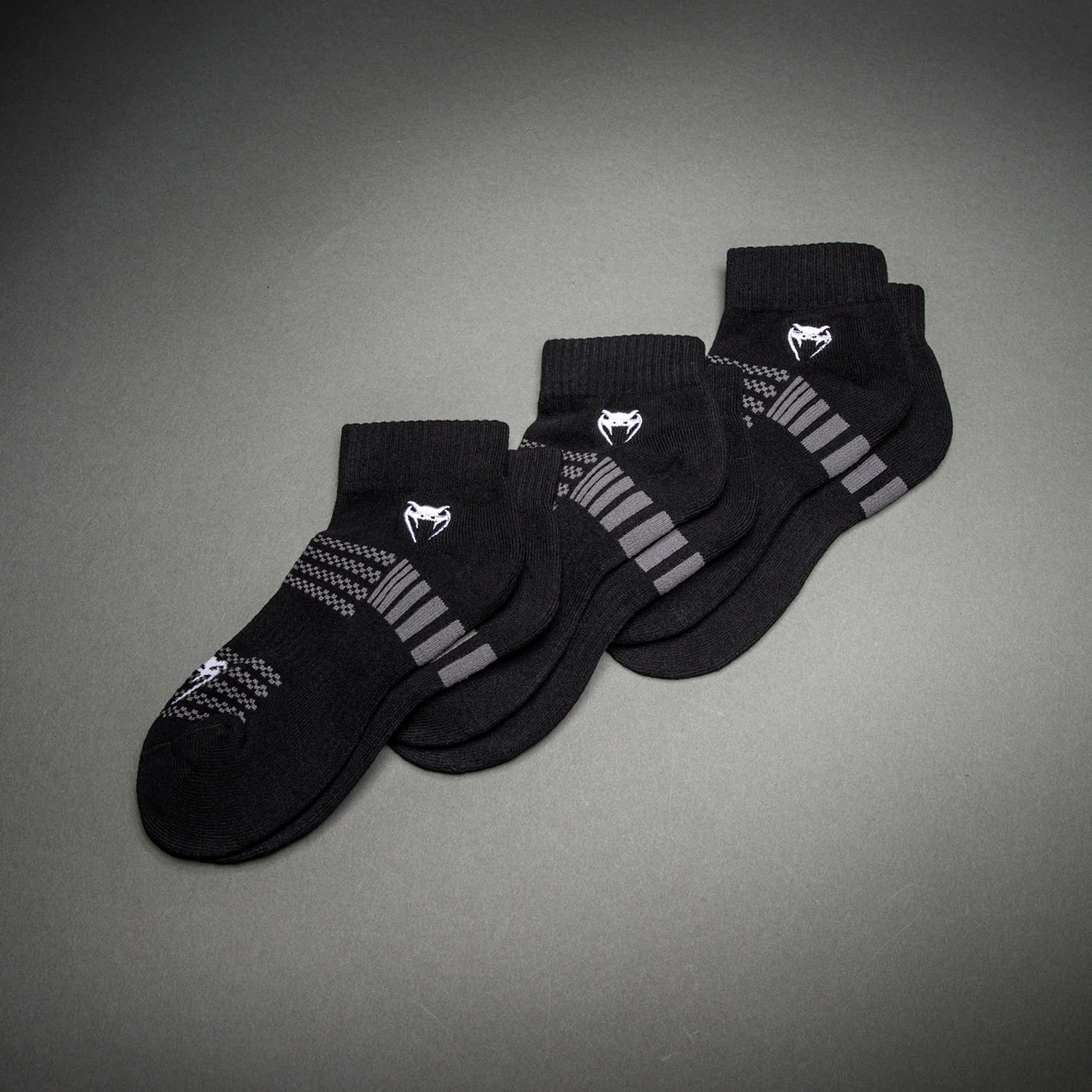 Venum Vector Pack 3 Calcetines Tobilleros - Negro/Gris