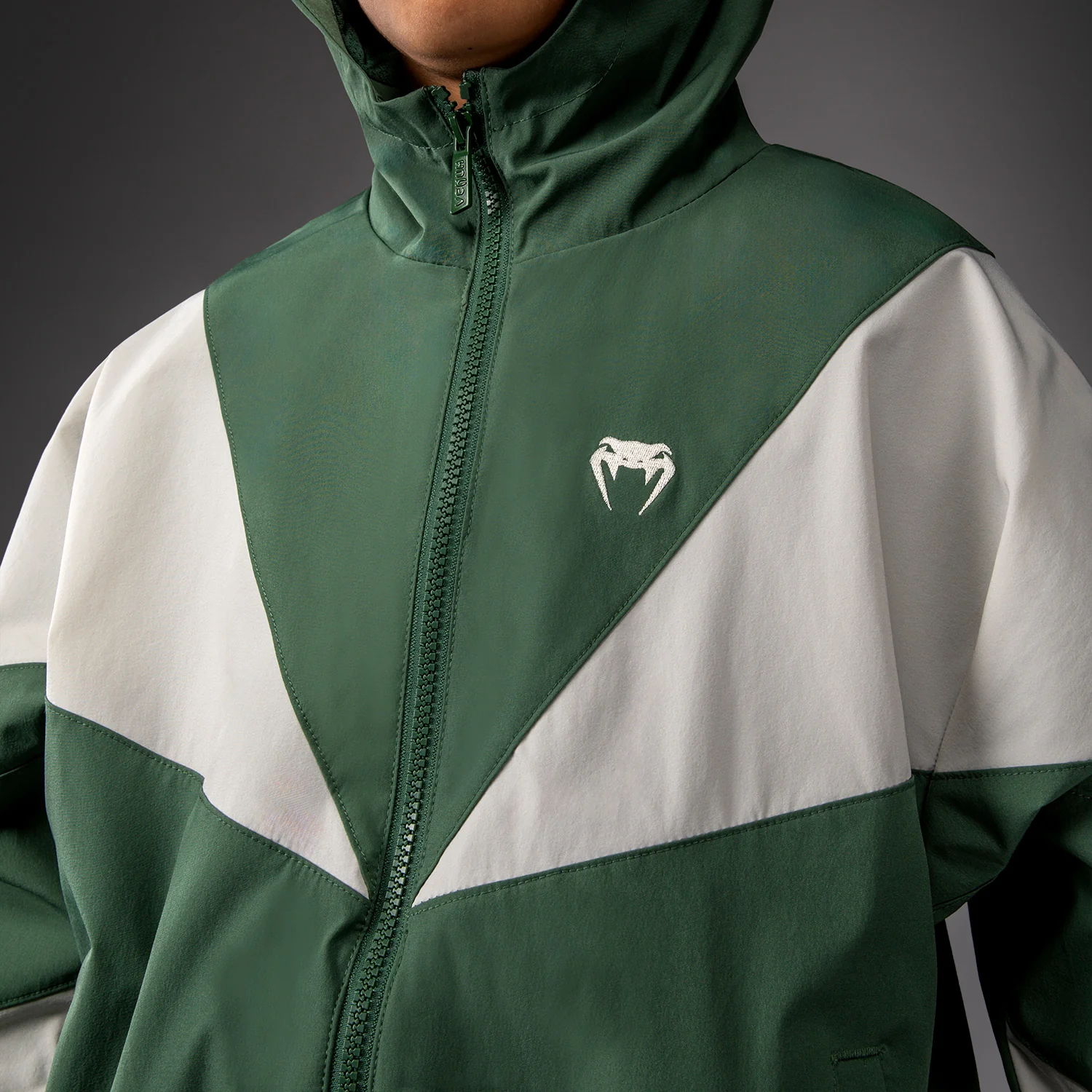 Venum Vectra Chaquetas de Chándal Niños – Verde Bosque/ Blanco Roto - Image 6