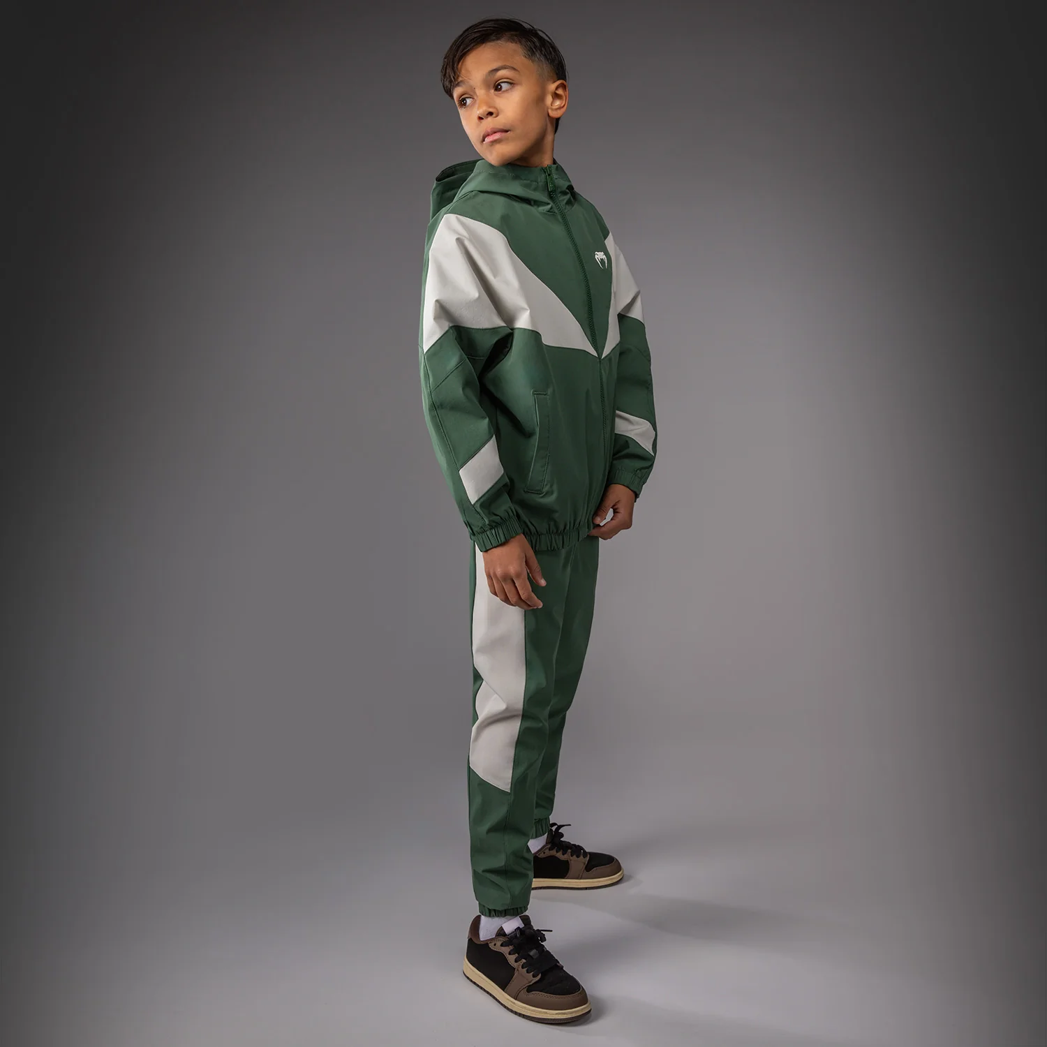 Venum Vectra Chaquetas de Chándal Niños – Verde Bosque/ Blanco Roto - Image 7