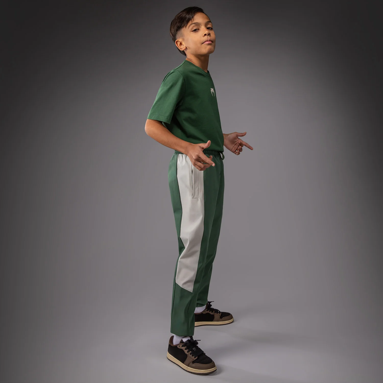 Venum Vectra Pantalón Jogger Infantil – Verde Bosque/ Blanco Roto - Image 4