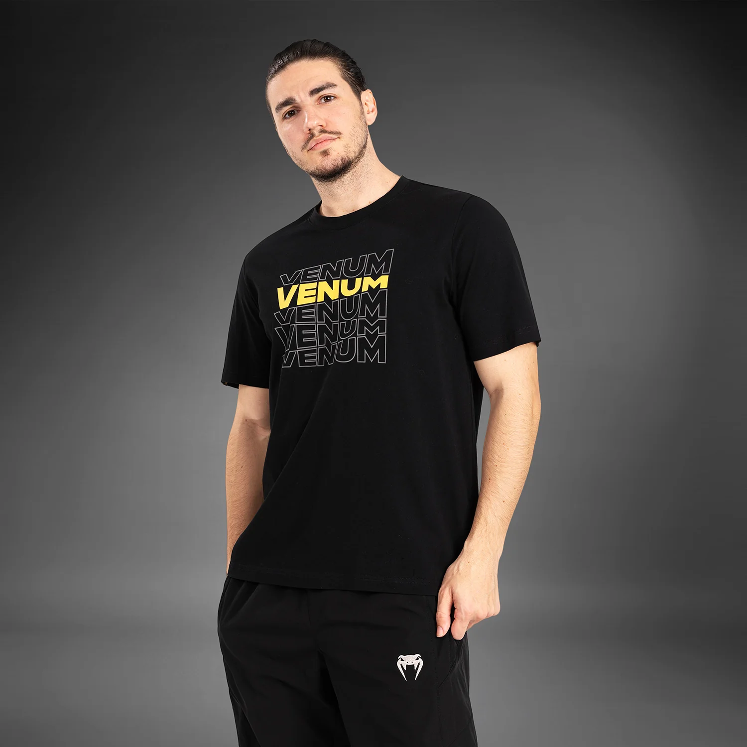 Venum Vertigo Camiseta de Manga Corta para Hombre - Negra/Amarilla - Image 2