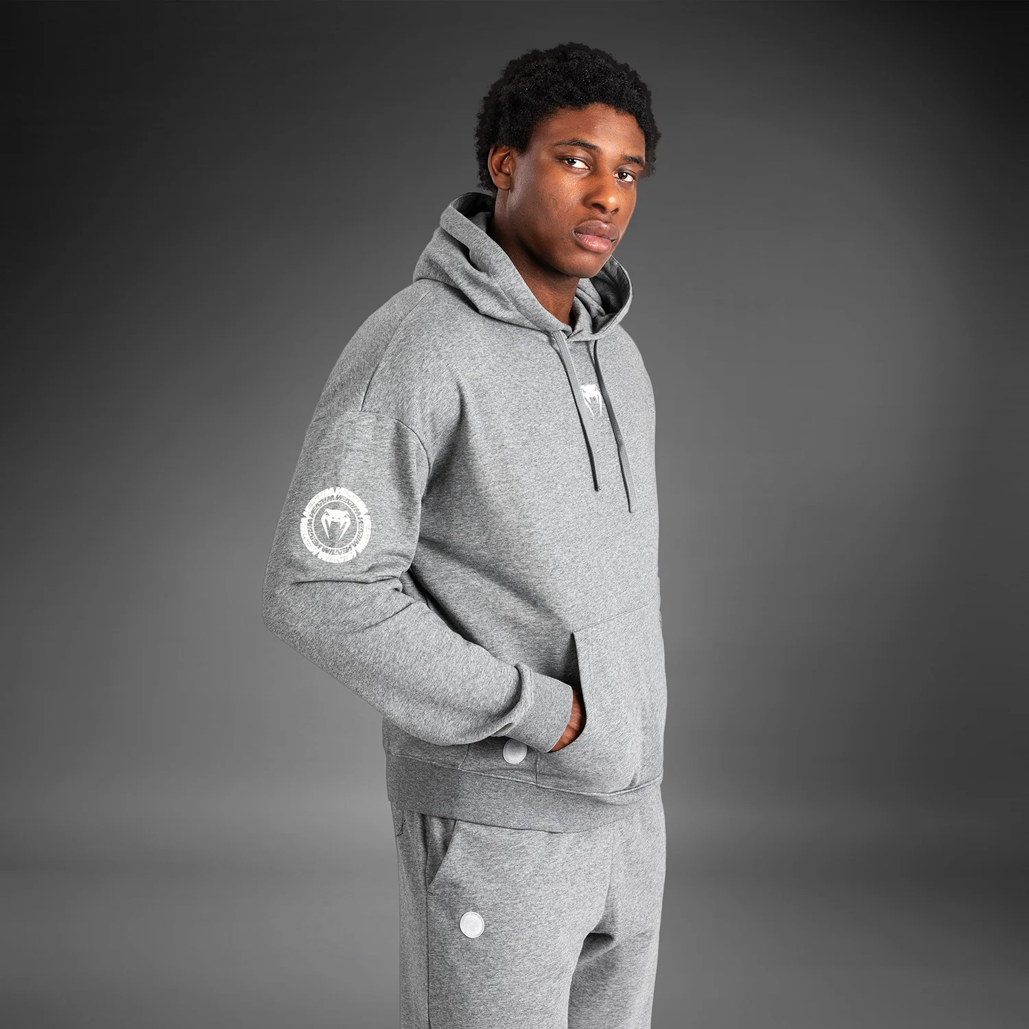 Venum Vortex XL Lite Sudadera Con Capucha para Hombre - Gris Jaspeado Claro - Image 6