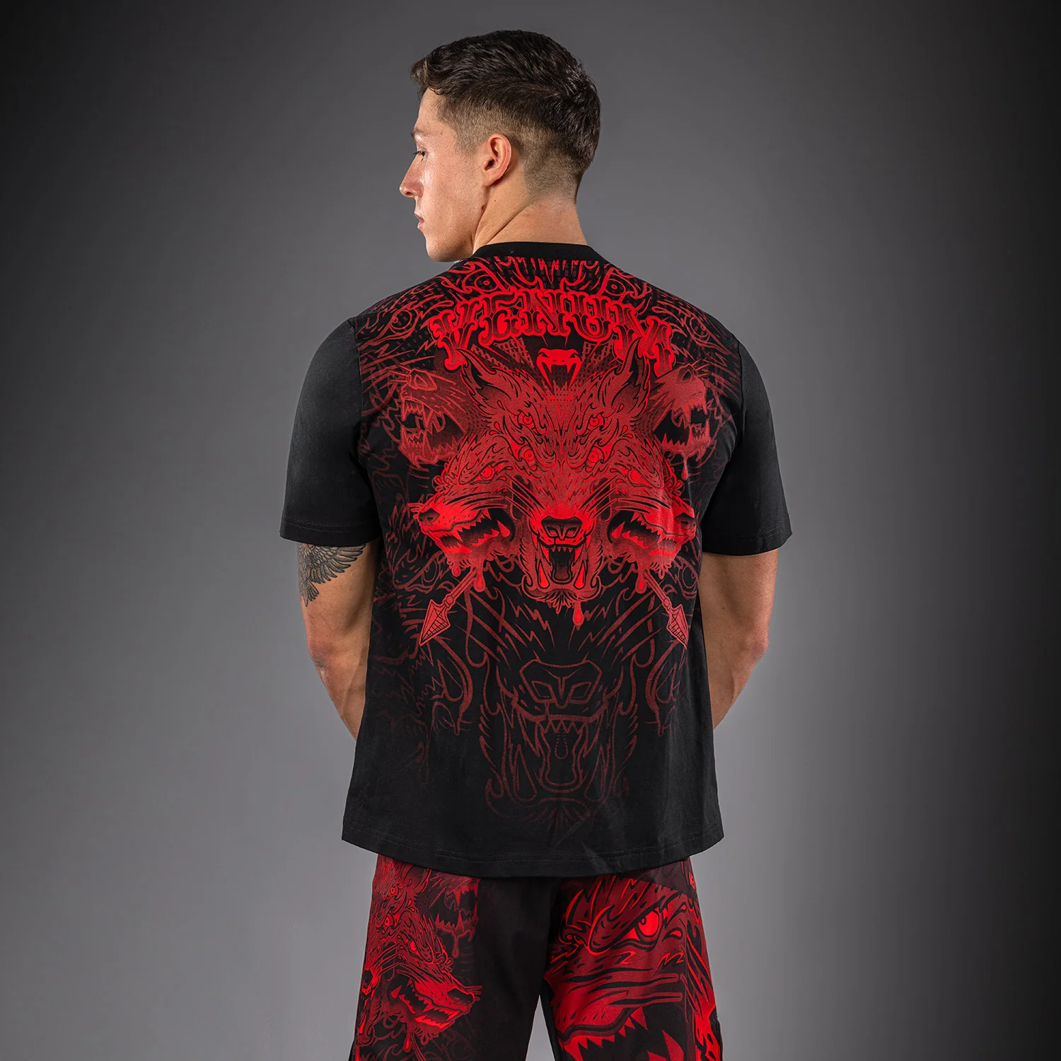 Venum Wolf Atak Camiseta – Negro/Rojo - Image 4