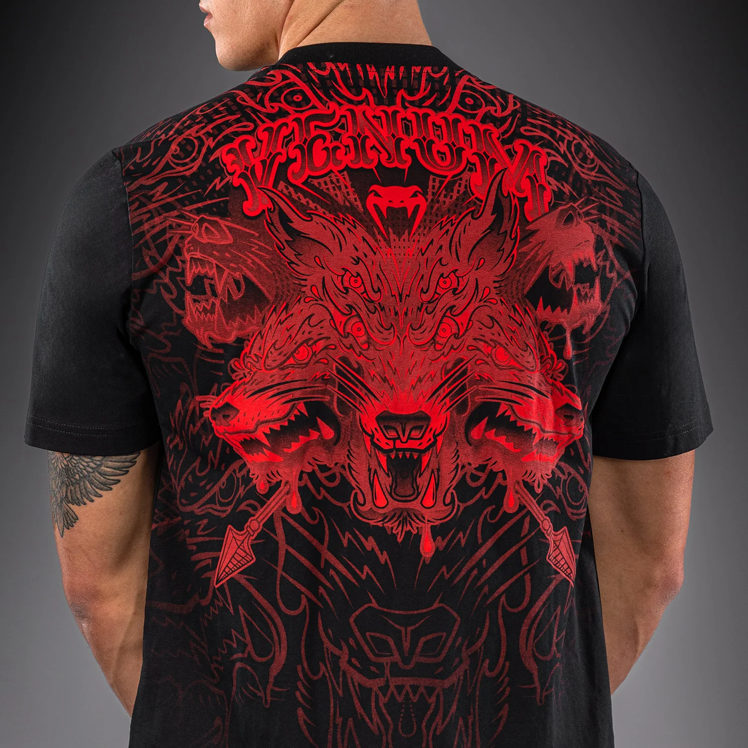 Venum Wolf Atak Camiseta – Negro/Rojo - Image 6