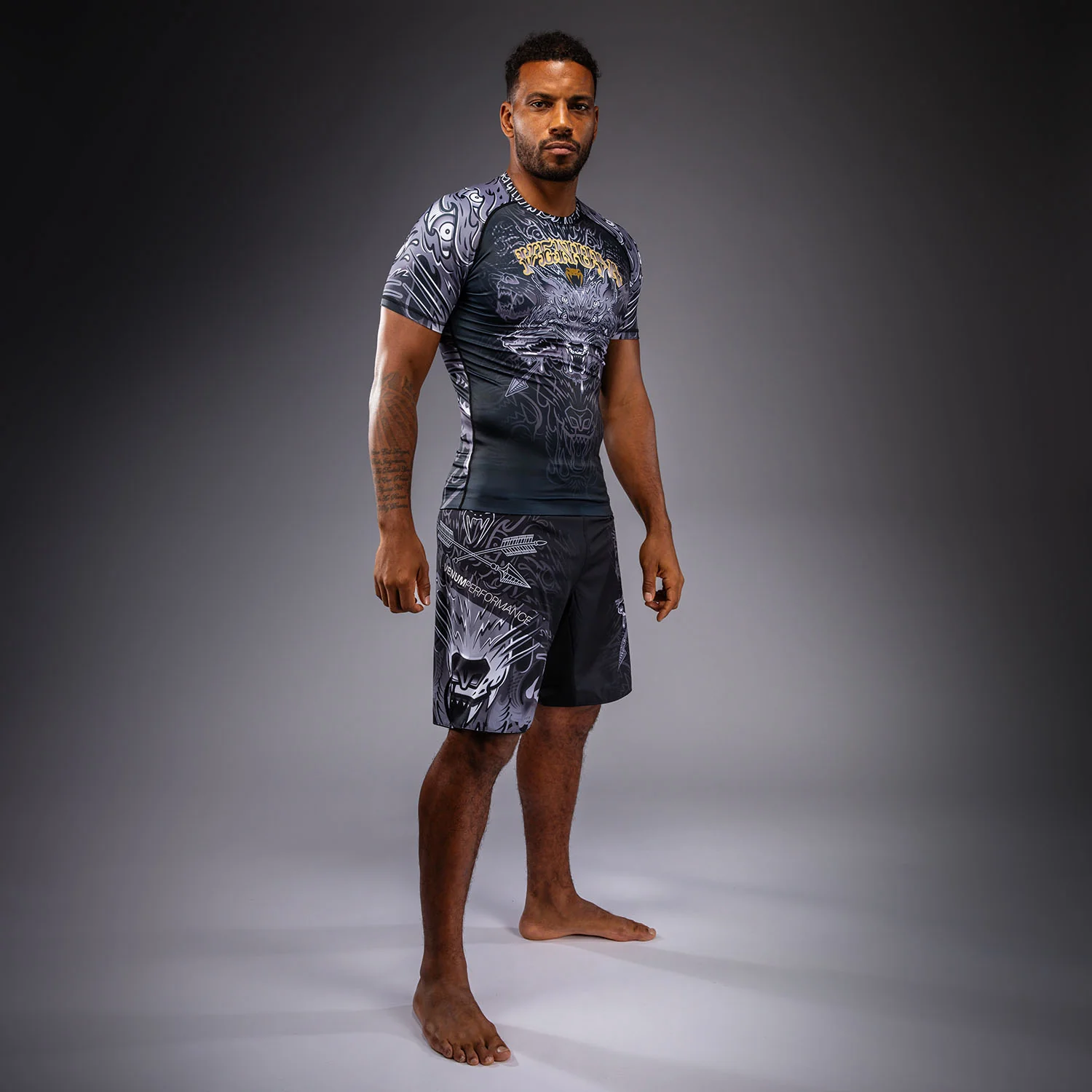 Venum Wolf Atak Rashguard Manga Corta – Negro/Gris - Image 7