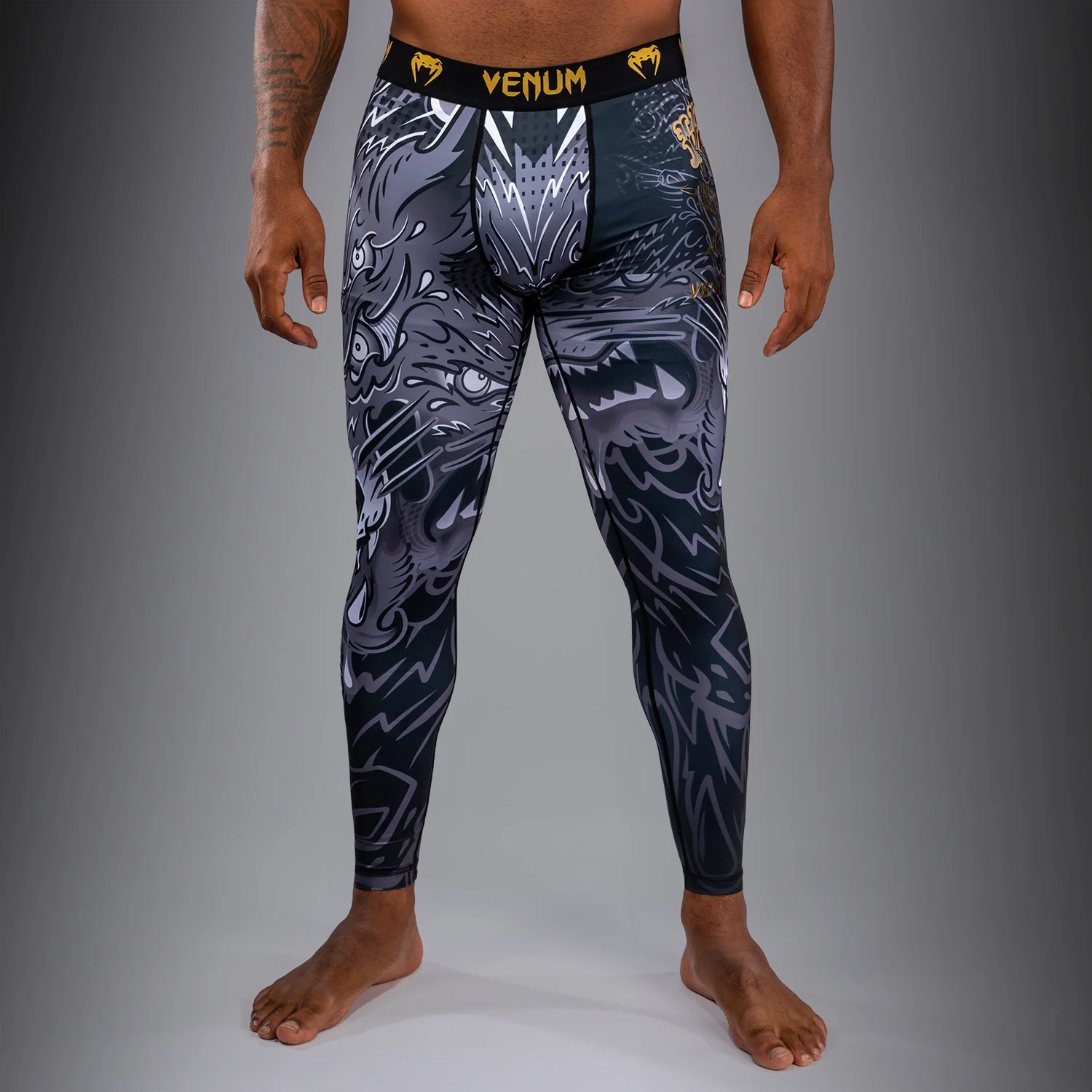 Venum Wolf Atak Spats – Negro/Gris