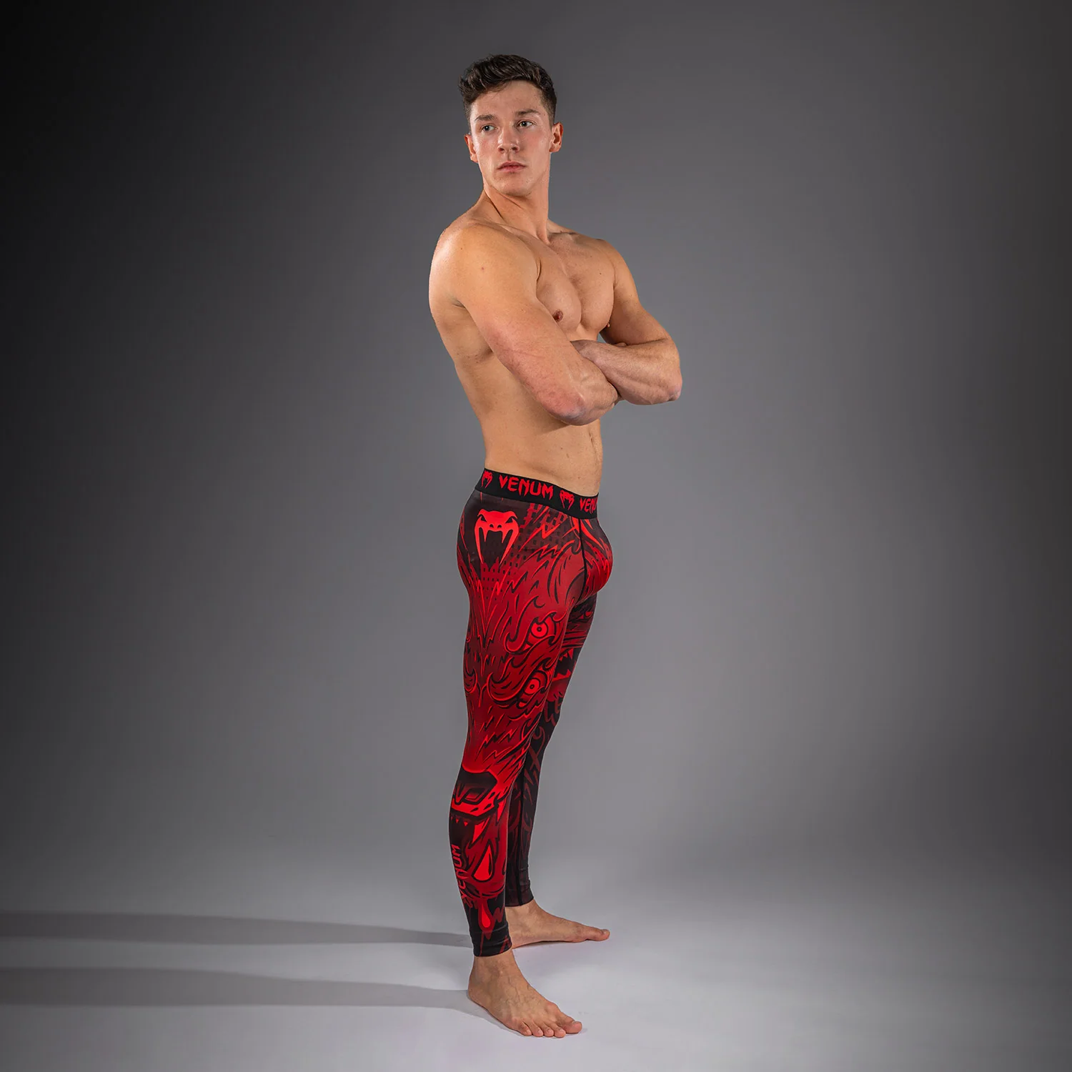 Venum Wolf Atak Spats – Negro/Rojo - Image 5