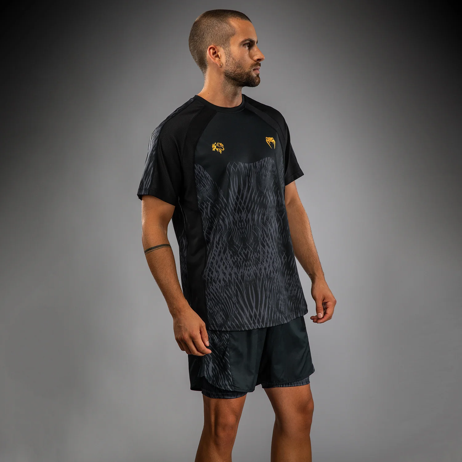 Venum x Chimaev Camiseta Dry-Tech - Negro/Gris - Image 5
