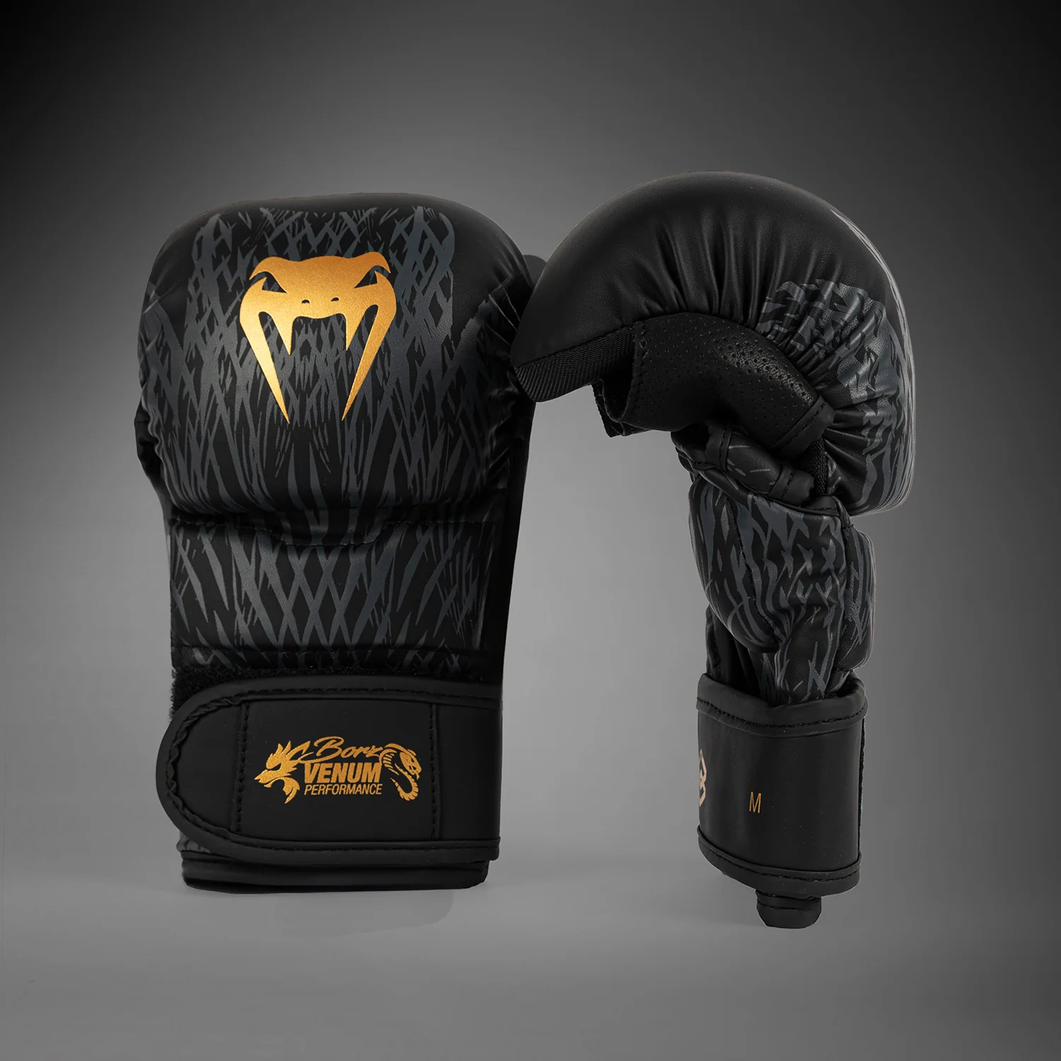 Venum x Chimaev Guantes de sparring - Negro/Dorado - Image 3