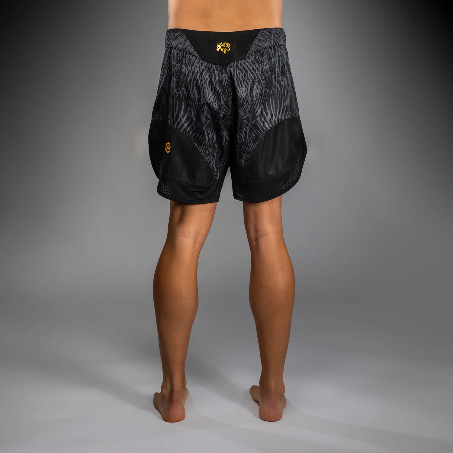Venum x Chimaev Pantalones Cortos de Combate - Negro/Gris - Image 4