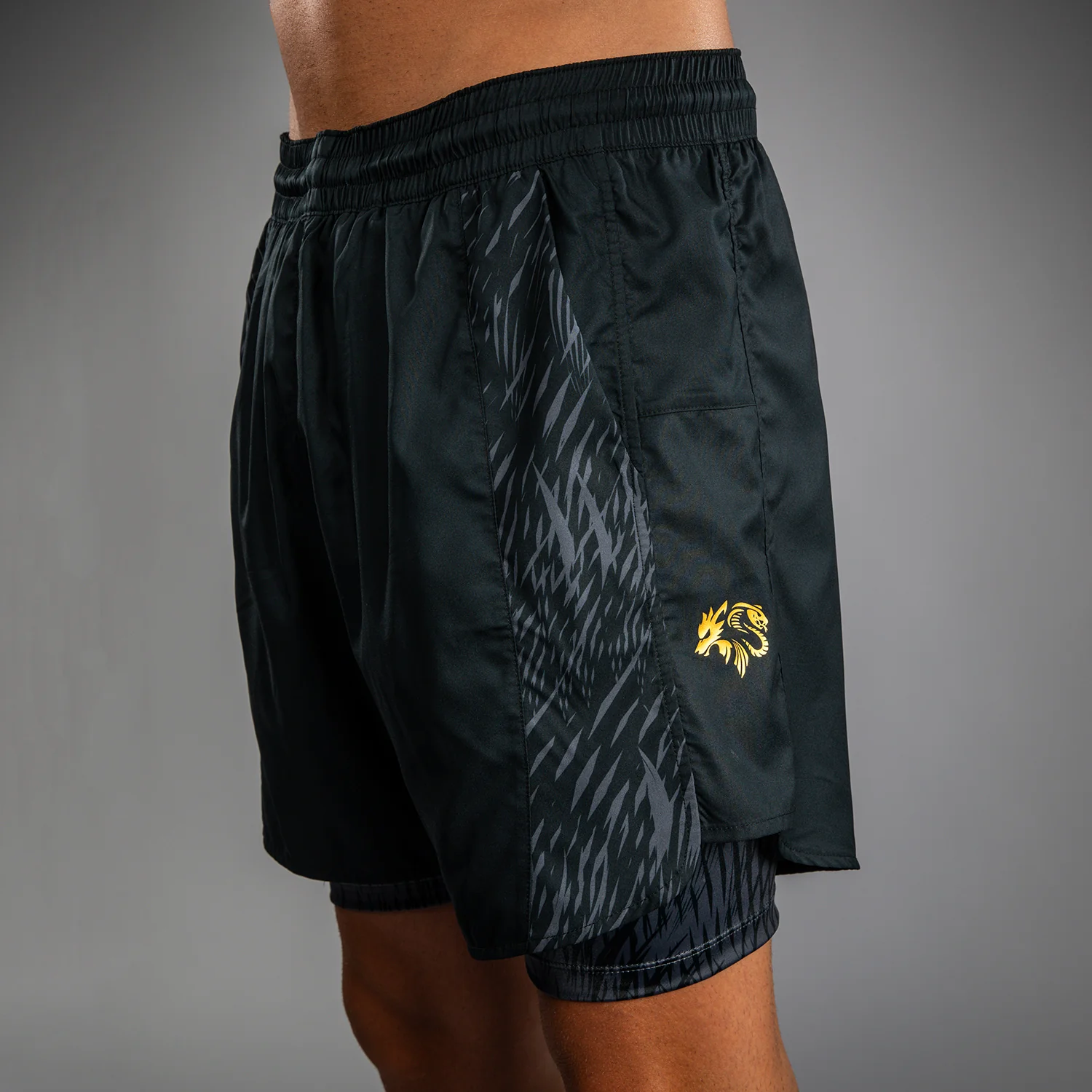 Venum x Chimaev Pantalones Cortos de Entrenamiento - Negro/Gris - Image 6