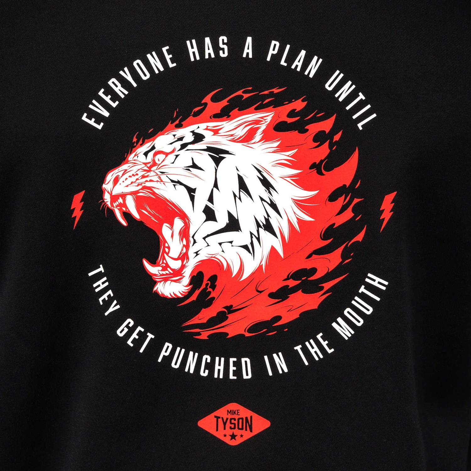 Venum x Mike Tyson Tiger Sudadera con Capucha - Negro Profundo/Rojo Intenso - Image 6