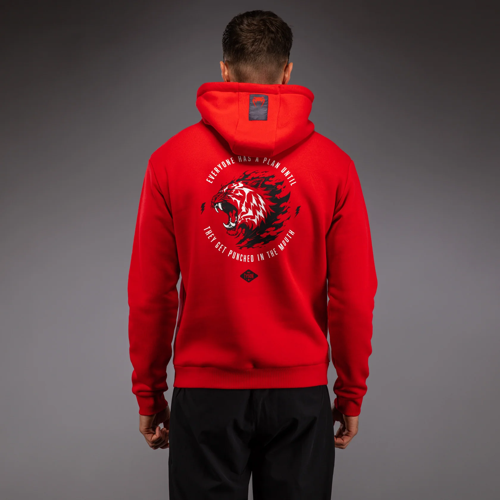 Venum x Mike Tyson Tiger Sudadera con Capucha - Rojo Intenso/Negro Profundo