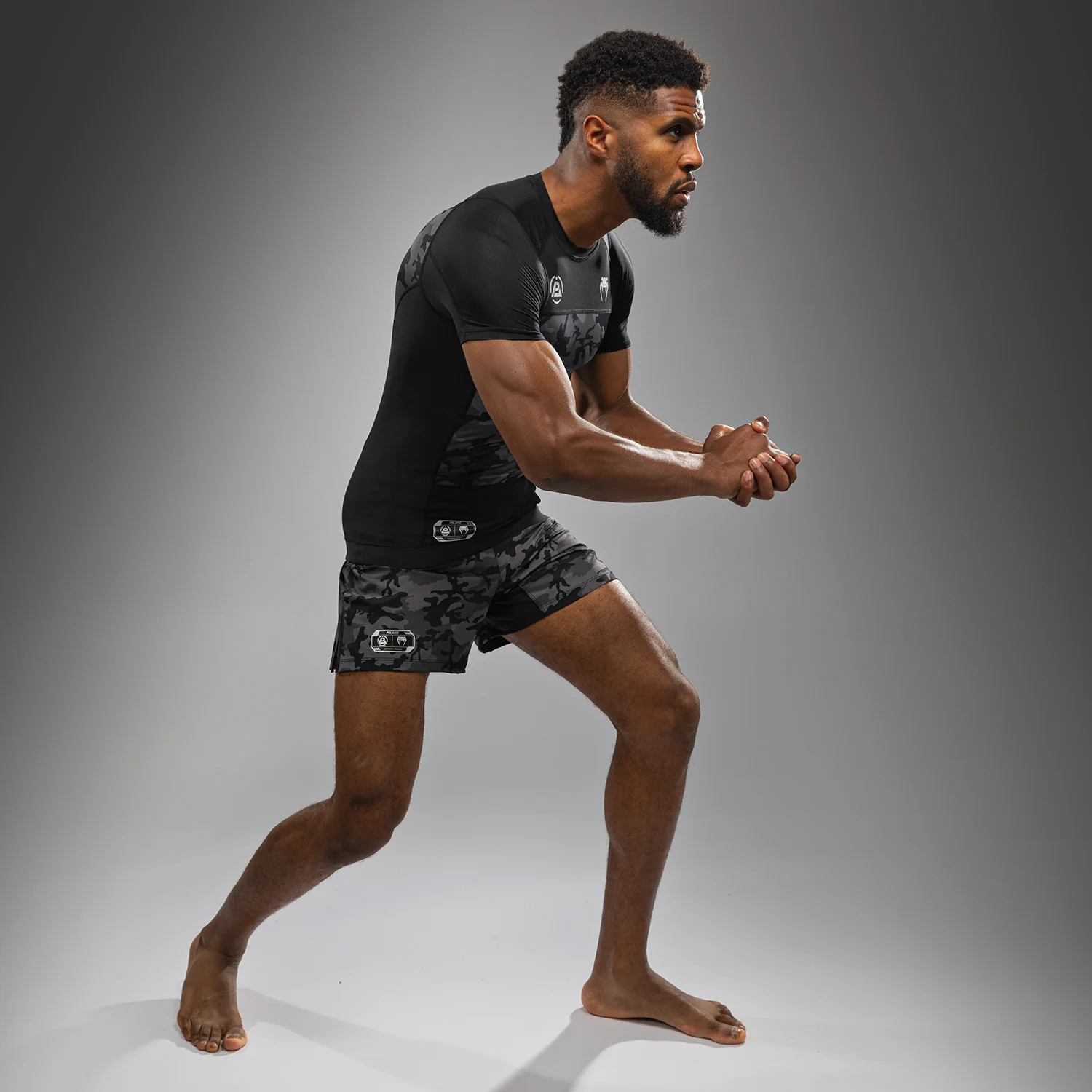 Venum x Polaris Camiseta de Manga Corta Rashguard - Negro/Gris Tormenta - Image 4