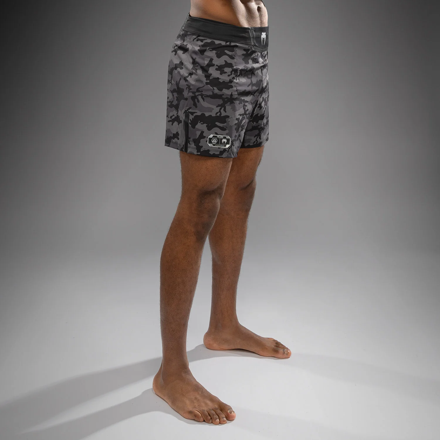 Venum x Polaris Pantalones de Lucha - Negro/Gris Tormenta - Image 4
