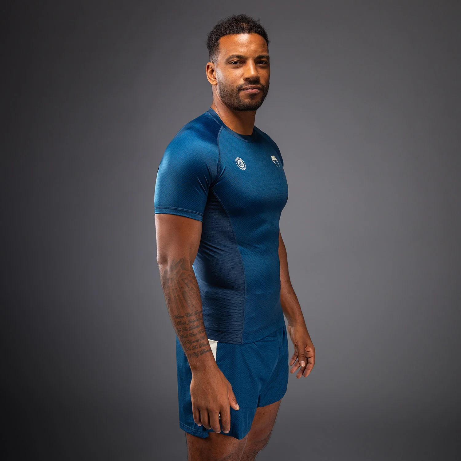 Venum x Roger Gracie Academy Rashguard Manga Corta - Azul - Image 3