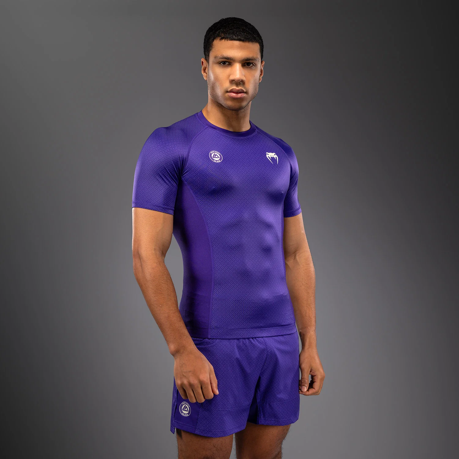 Venum x Roger Gracie Academy Rashguard Manga Corta - Morado - Image 4