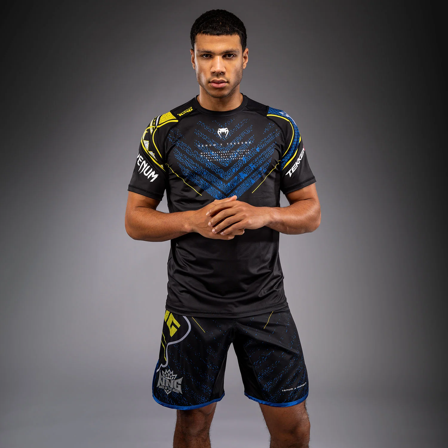 Venum x TEKKEN 8 Camiseta Dry-Tech King - Negro/Amarillo