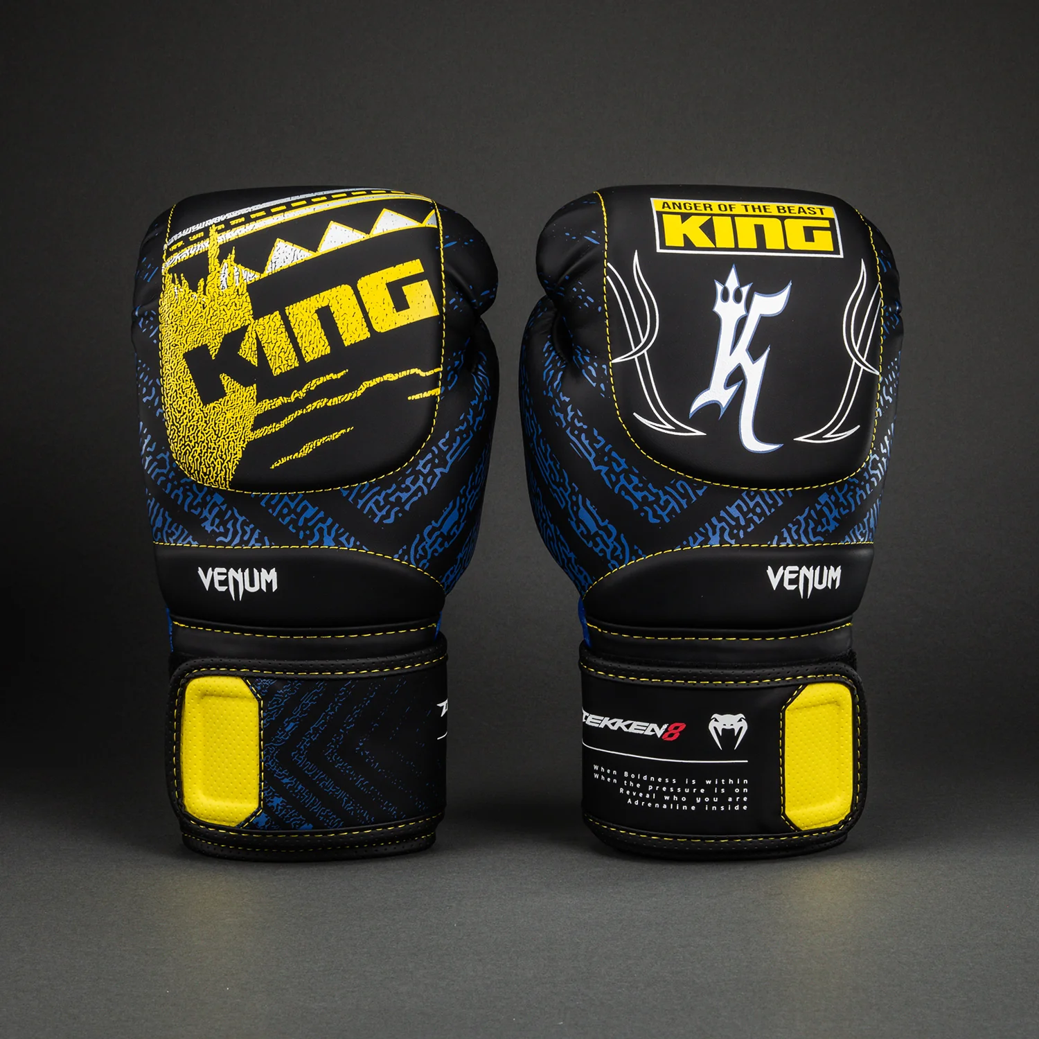 Venum x TEKKEN 8 Guantes de Boxeo King - Negro/Amarillo - Image 3