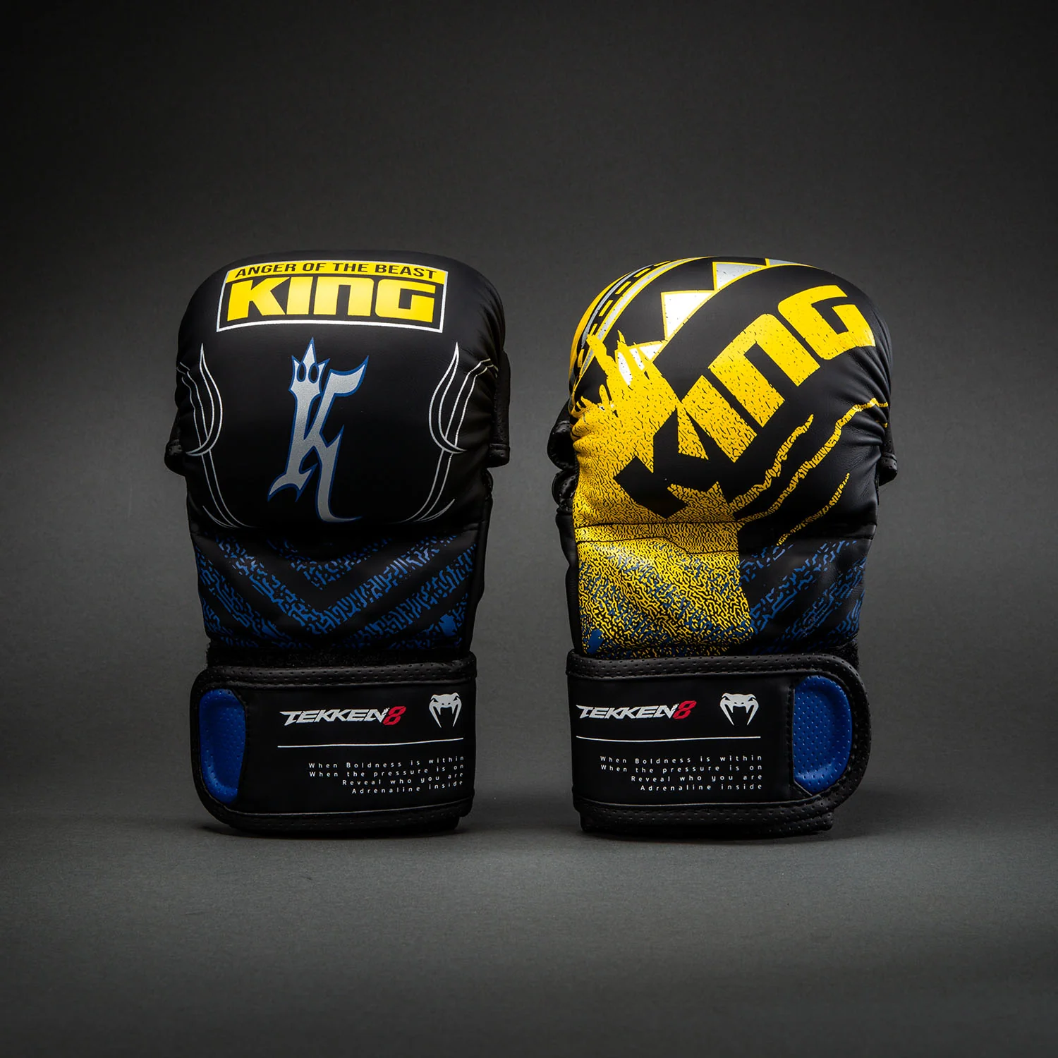 Venum x TEKKEN 8 Guantes de sparring King - Negro/Amarillo - Image 3