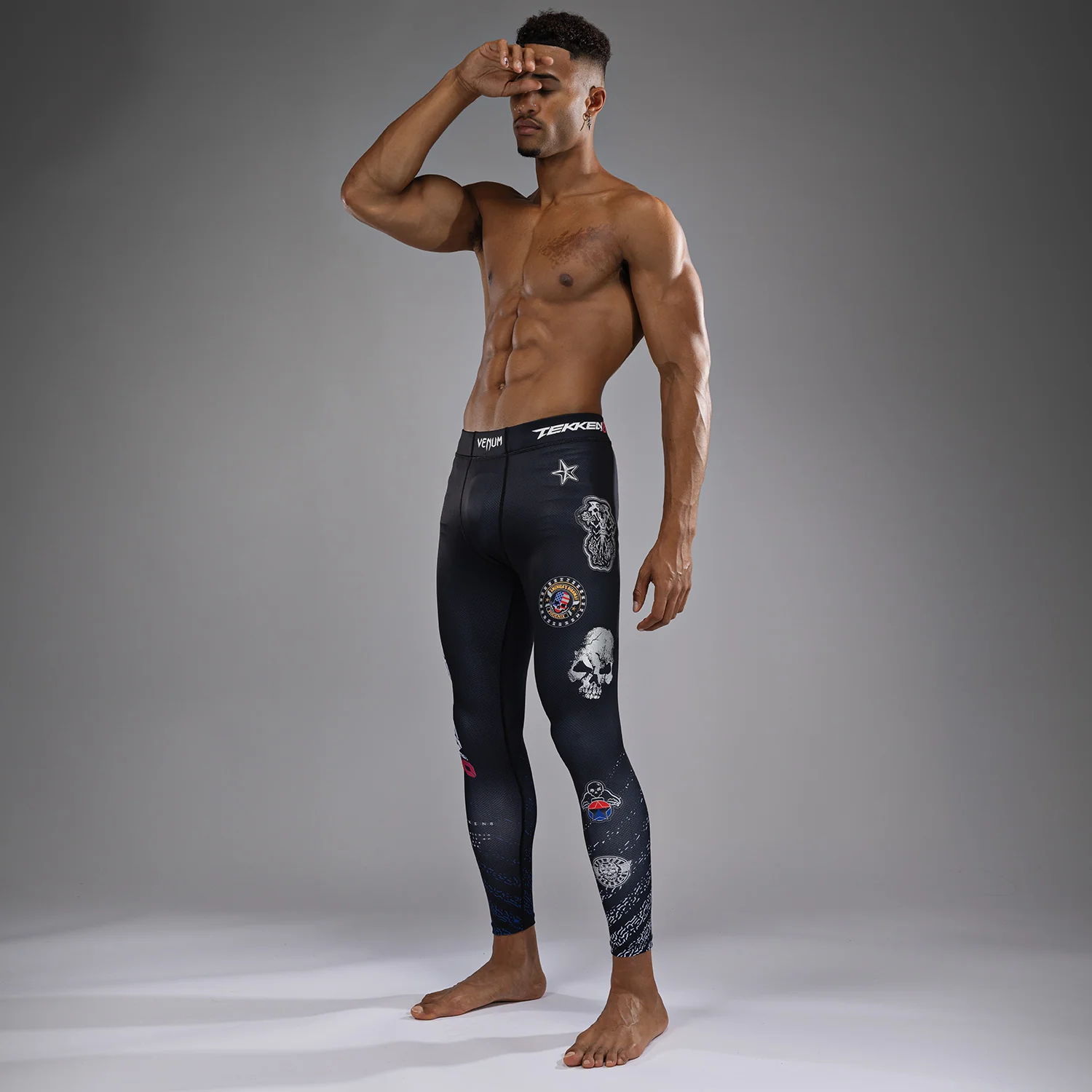Venum x TEKKEN 8 - Paul Phoenix Mallas - Negro/Azul - Image 2