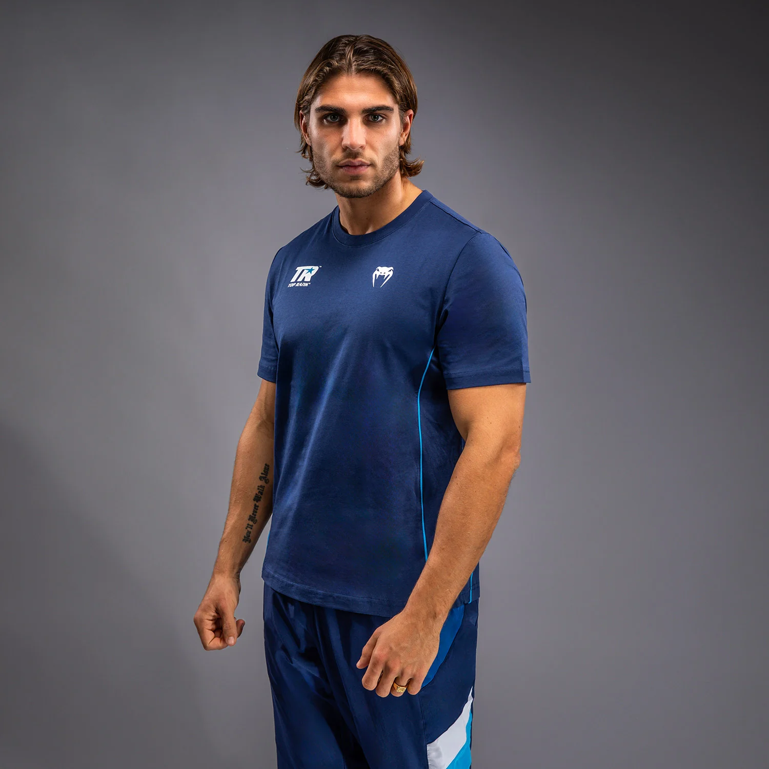 Venum x Top Rank Original Camiseta para Hombre - Azul Marino - Image 2