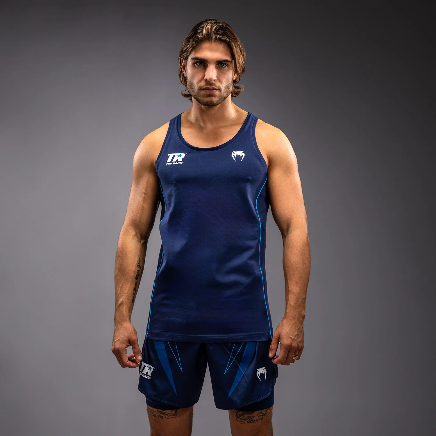 Venum x Top Rank Original Camiseta sin Mangas para Hombre - Azul Marino