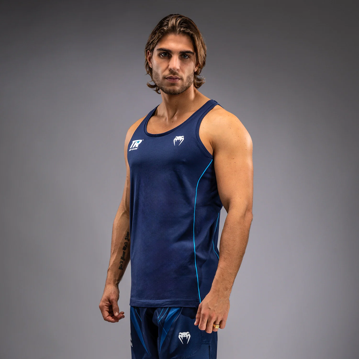 Venum x Top Rank Original Camiseta sin Mangas para Hombre - Azul Marino - Image 2