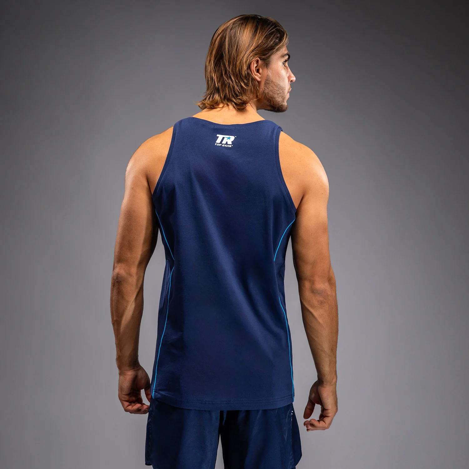 Venum x Top Rank Original Camiseta sin Mangas para Hombre - Azul Marino - Image 3