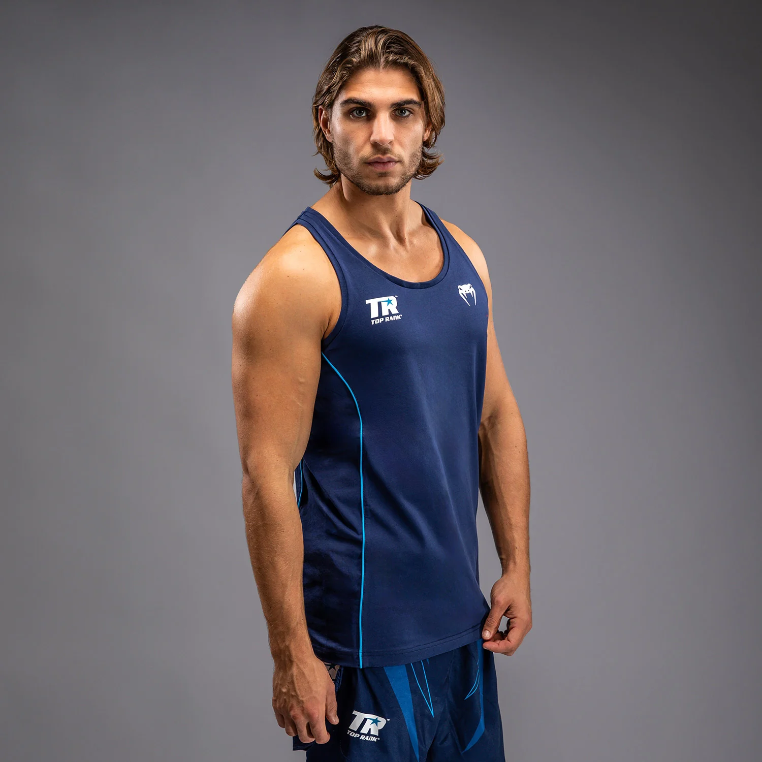 Venum x Top Rank Original Camiseta sin Mangas para Hombre - Azul Marino - Image 4