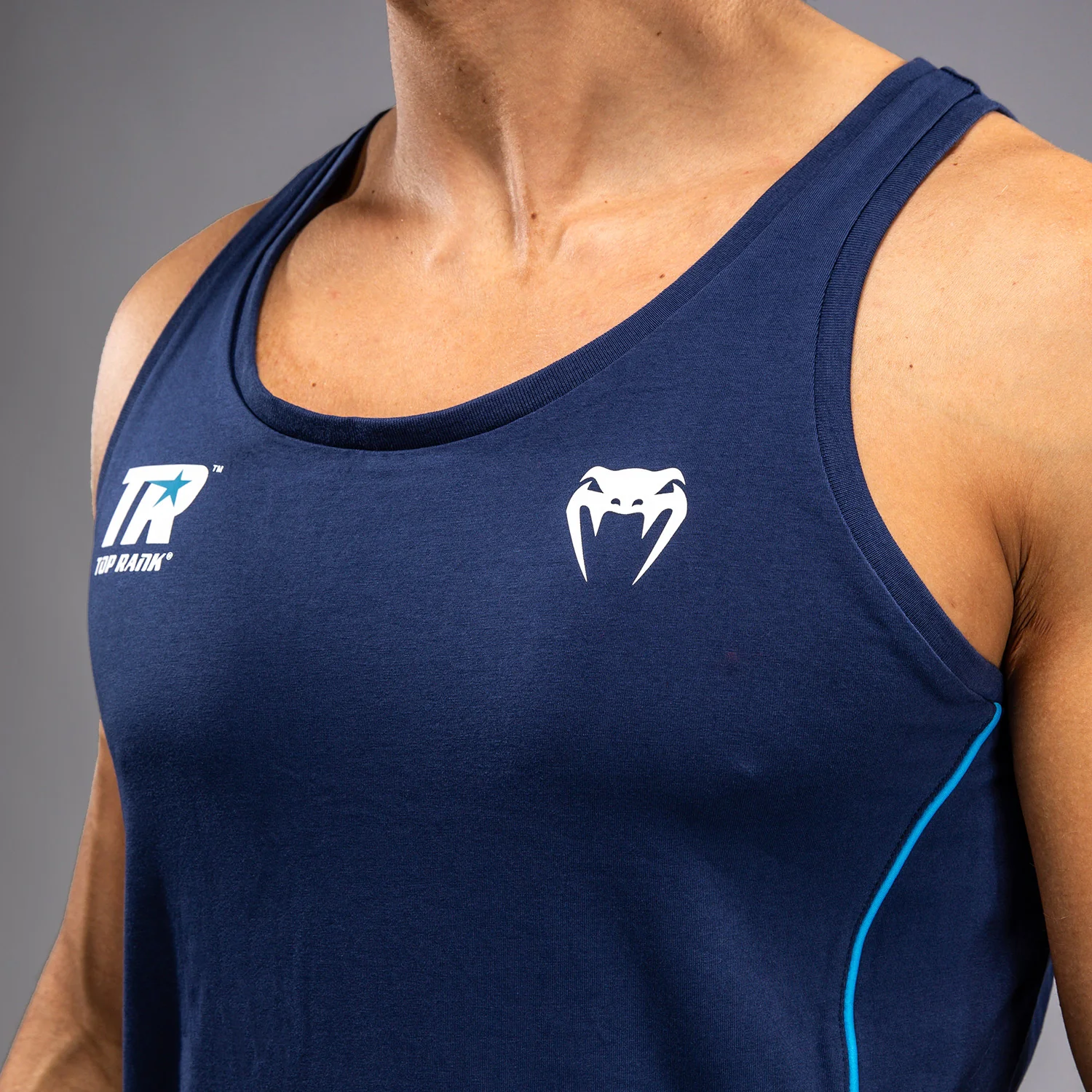 Venum x Top Rank Original Camiseta sin Mangas para Hombre - Azul Marino - Image 5