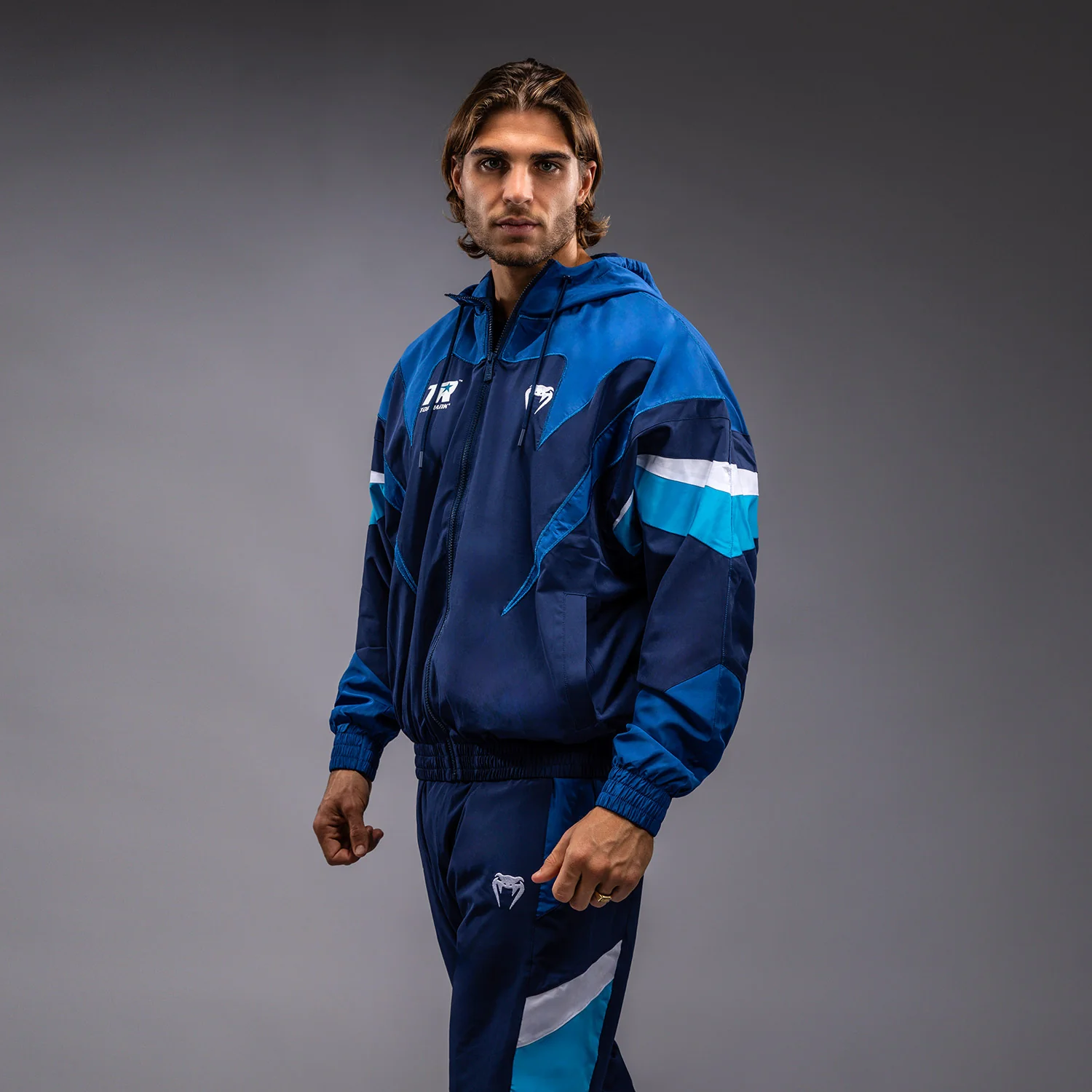 Venum x Top Rank Original Chaqueta Con Capucha para Hombre - Azul Marino - Image 3