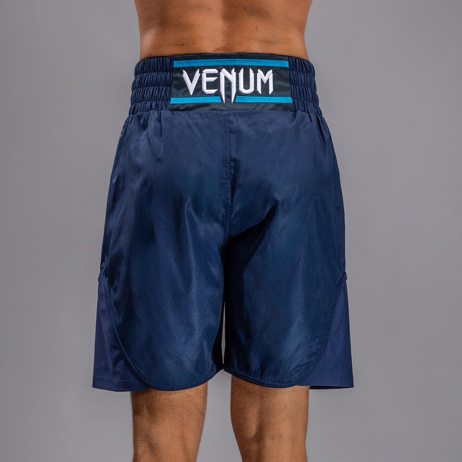 Venum x Top Rank Original Pantalones Cortos de Boxeo para Hombre - Azul Marino - Image 3