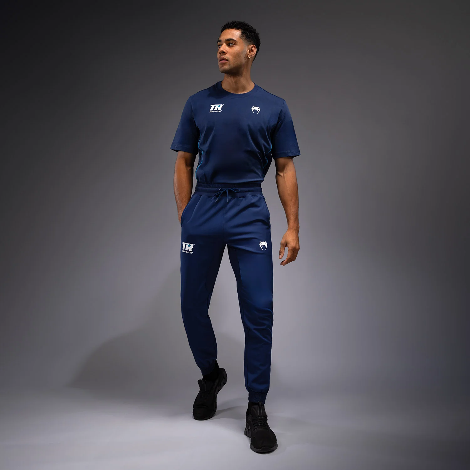 Venum x Top Rank Original Pantalones de Rendimiento para Hombre - Azul Marino - Image 2