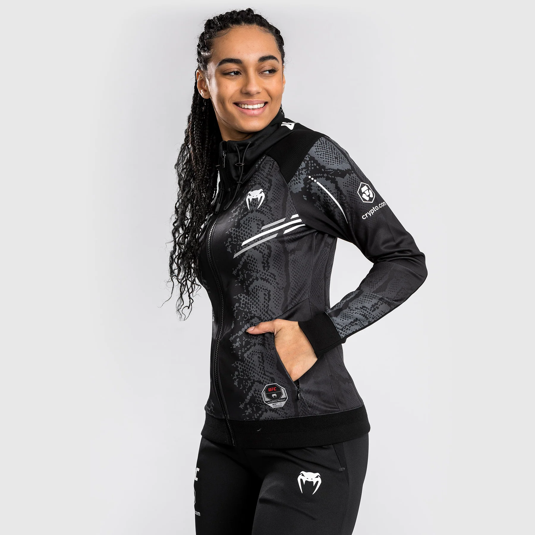 UFC Adrenaline by Venum Sudadera Personalizada Authentic Fight Night para Mujer - Negro - Image 3