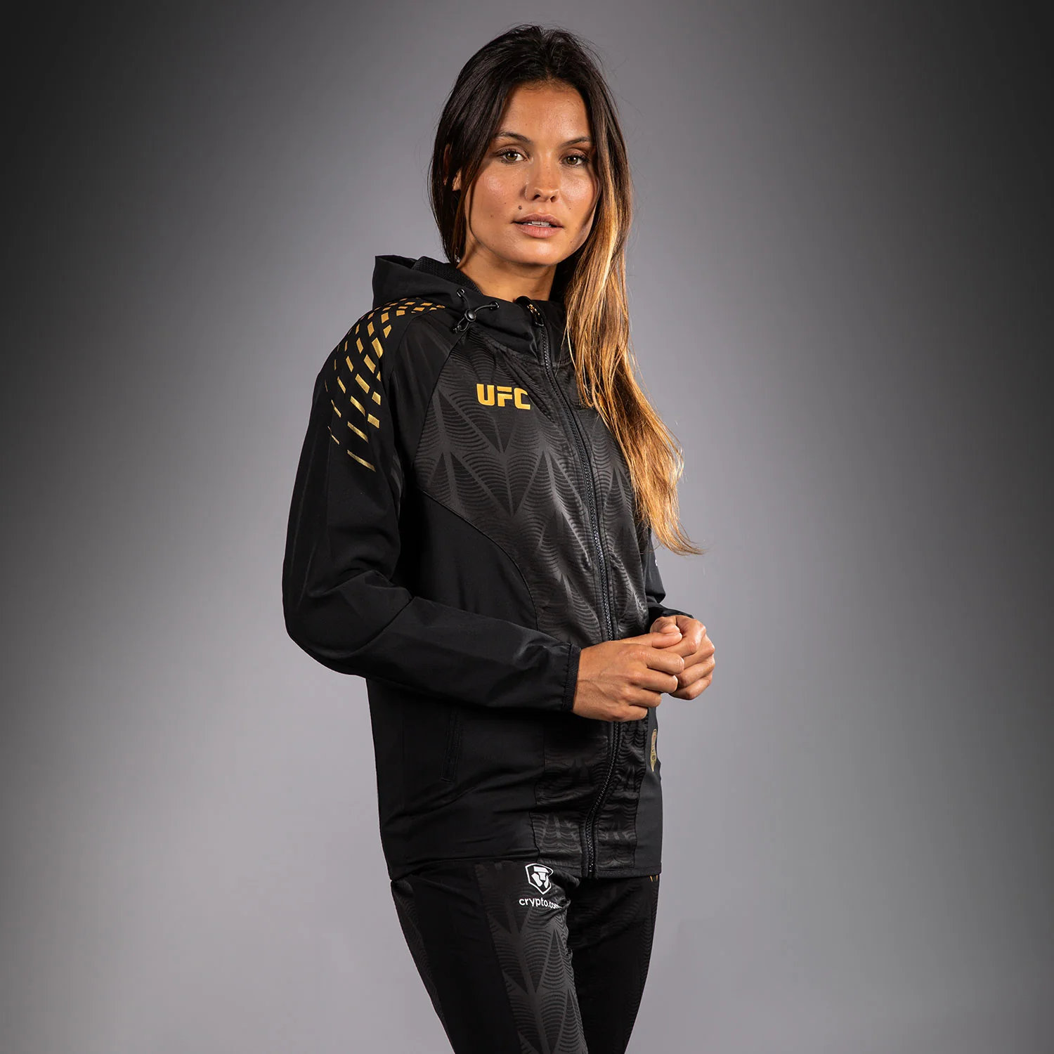 UFC Zenith by Venum Authentic Fight Night Sudadera de walkout Mujer Personalizado - Champion - Image 4