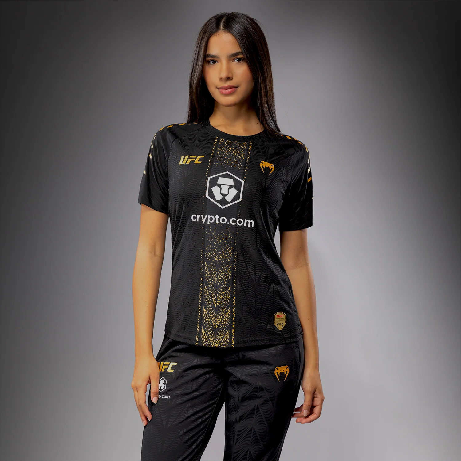 UFC Zenith by Venum Authentic Fight Night Camiseta oficial Walkout Mujer Personalizado - Champion - Image 2