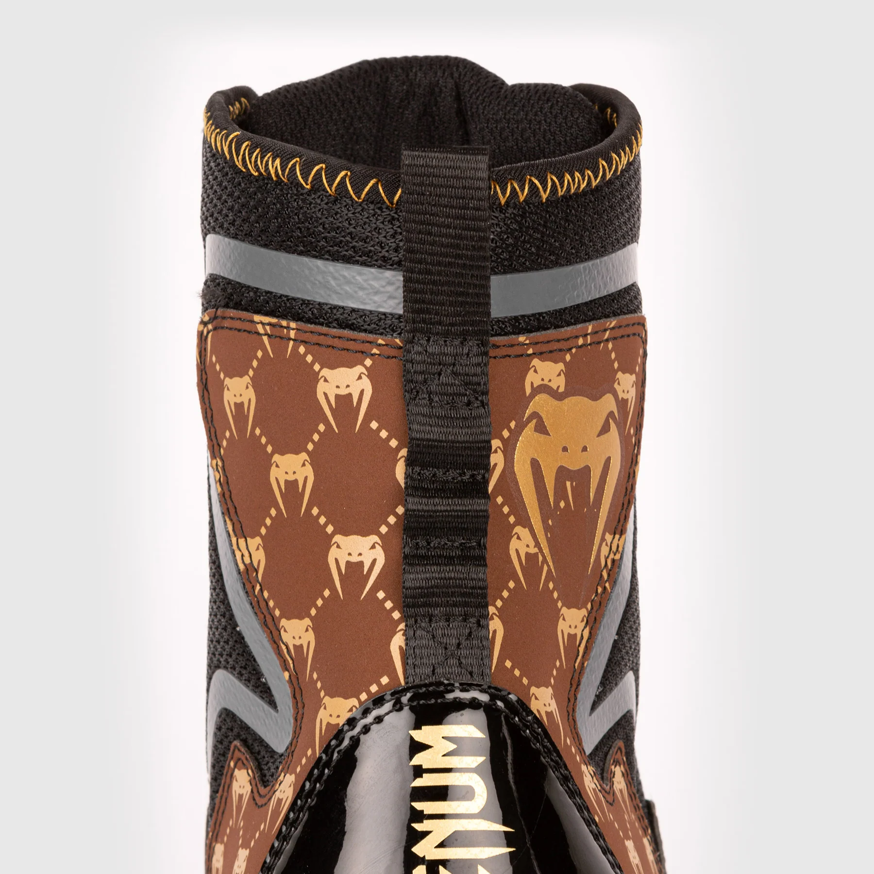 Zapatillas de boxeo Venum Elite Evo Monogram - Negro/Marrón - Image 7