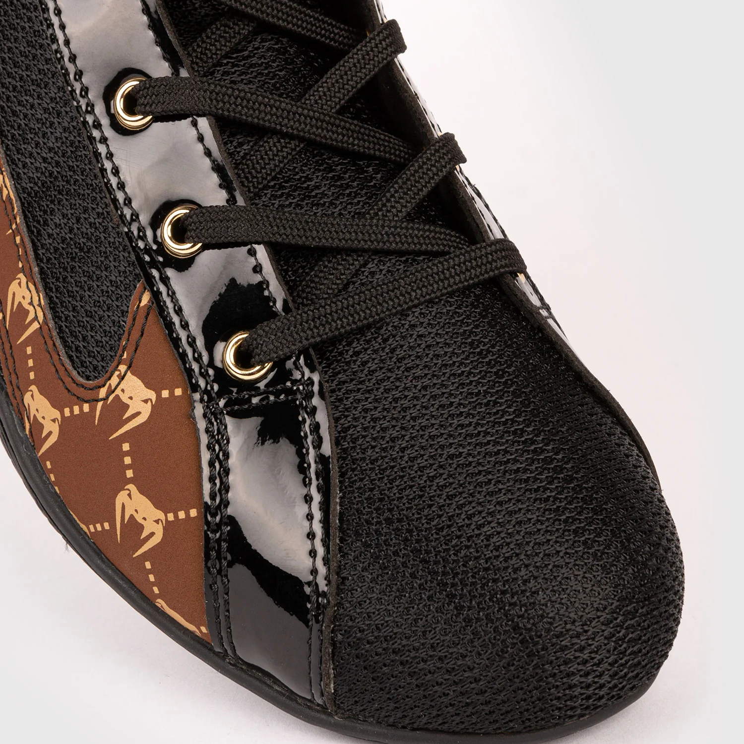 Zapatillas de boxeo Venum Elite Evo Monogram - Negro/Marrón - Image 9