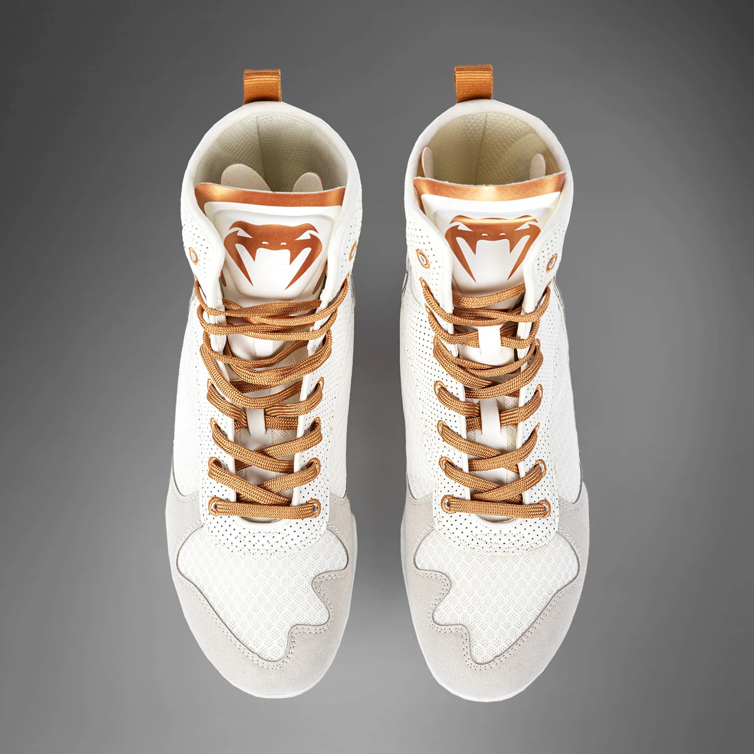 ZAPATOS DE BOXEO VENUM ELITE MONOGRAM – BLANCO/DORADO - Image 3