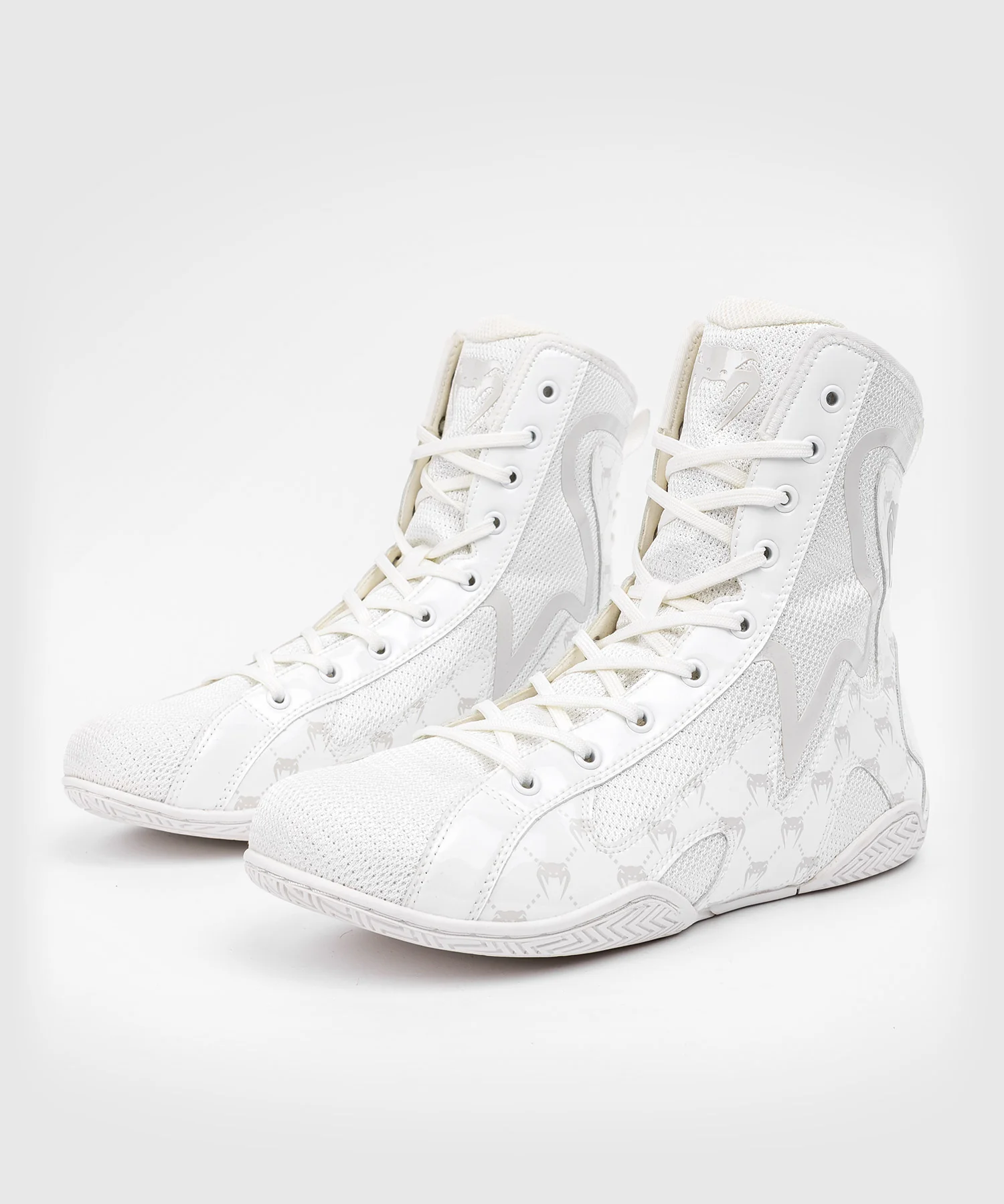 Zapatos de Boxeo Venum Elite Evo Monogram - Blanco/Blanco Hueso